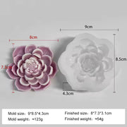 Lotus Plenty Petals Candle Silicone DIY 3D Flower Resin Plaster For Crafting
