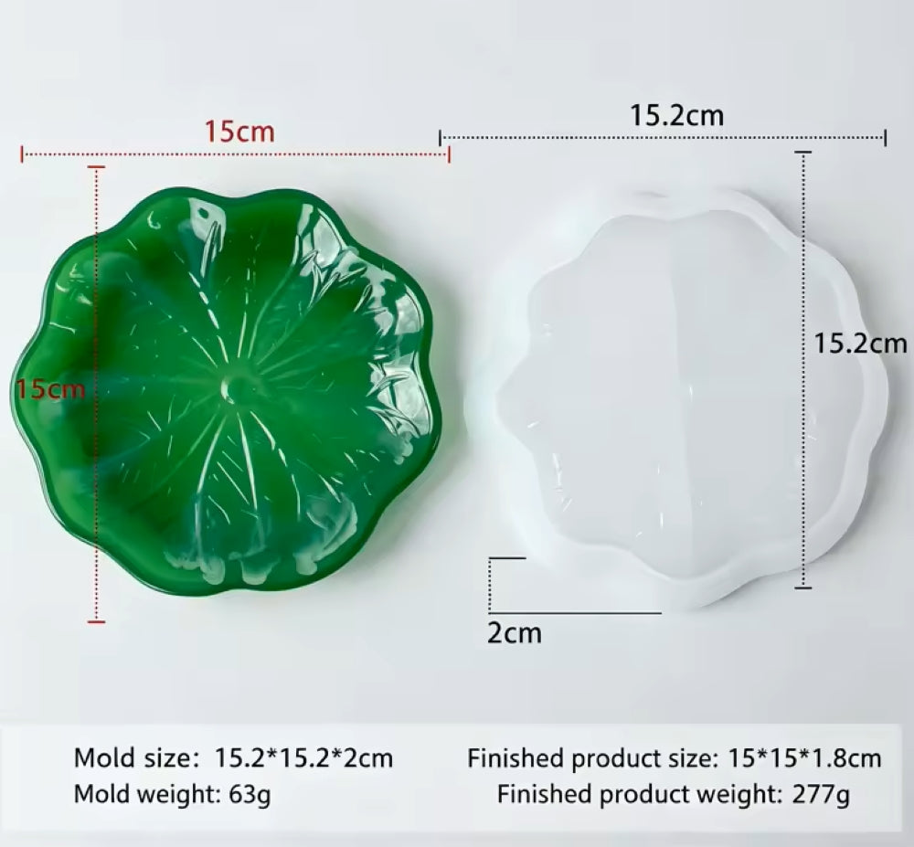 Lotus Leaf Shape Tray, Dish Silicone Mould For Resoiin, Gypsum & DIY Art Crafts