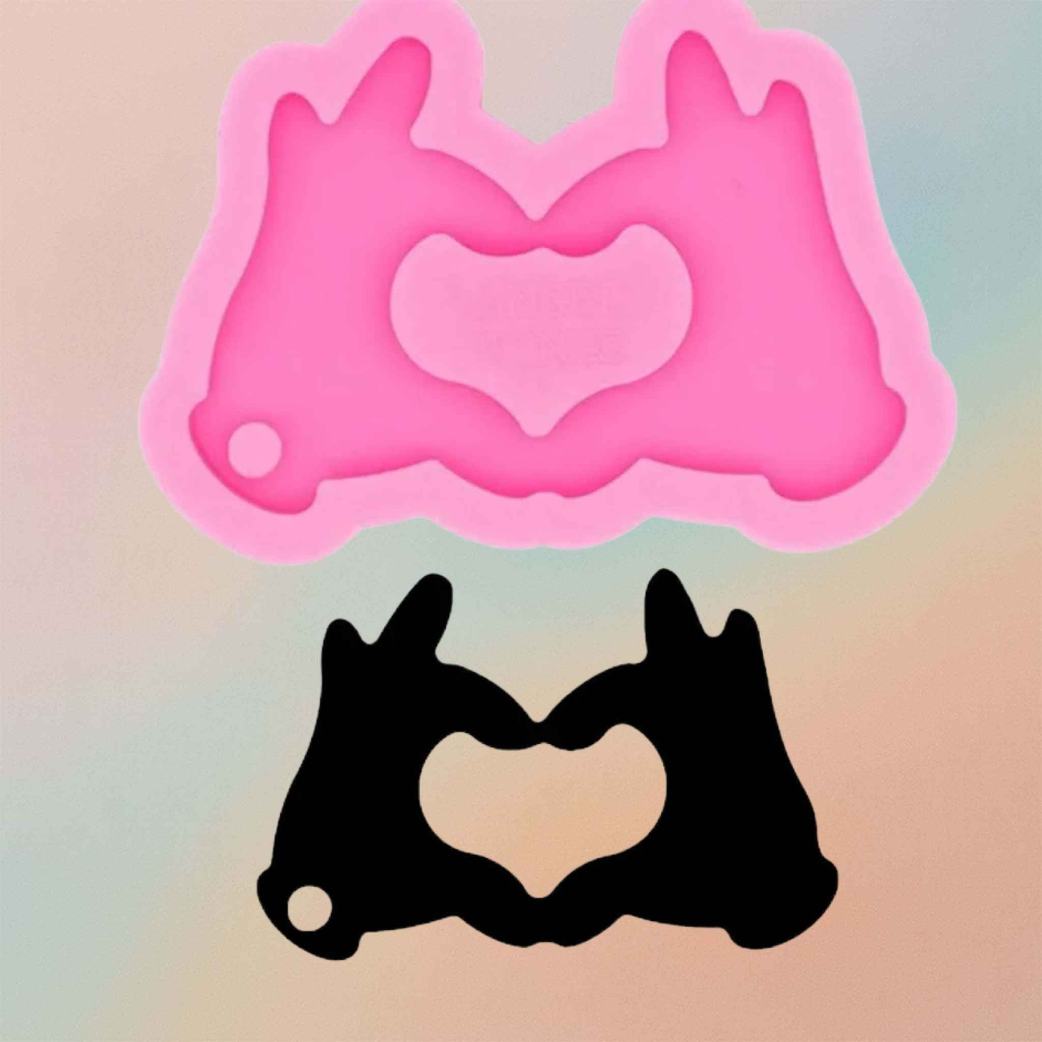 Love Keychain Mould DIY Epoxy Resin Silicon Mould Style 1