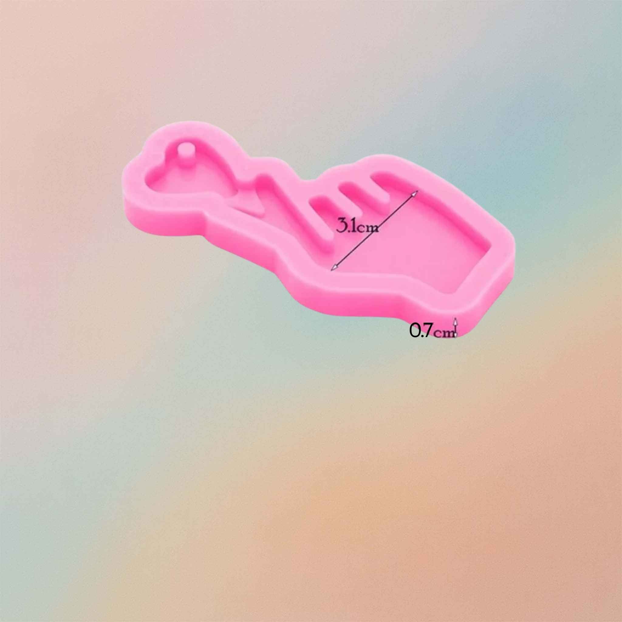 Love Keychain Mould DIY Epoxy Resin Silicon Mould Style 2