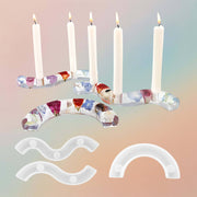 M - Shaped Wavy Candlestick Candle Holder Mould