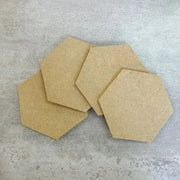 MDF Hexagon Coasters 4pcs