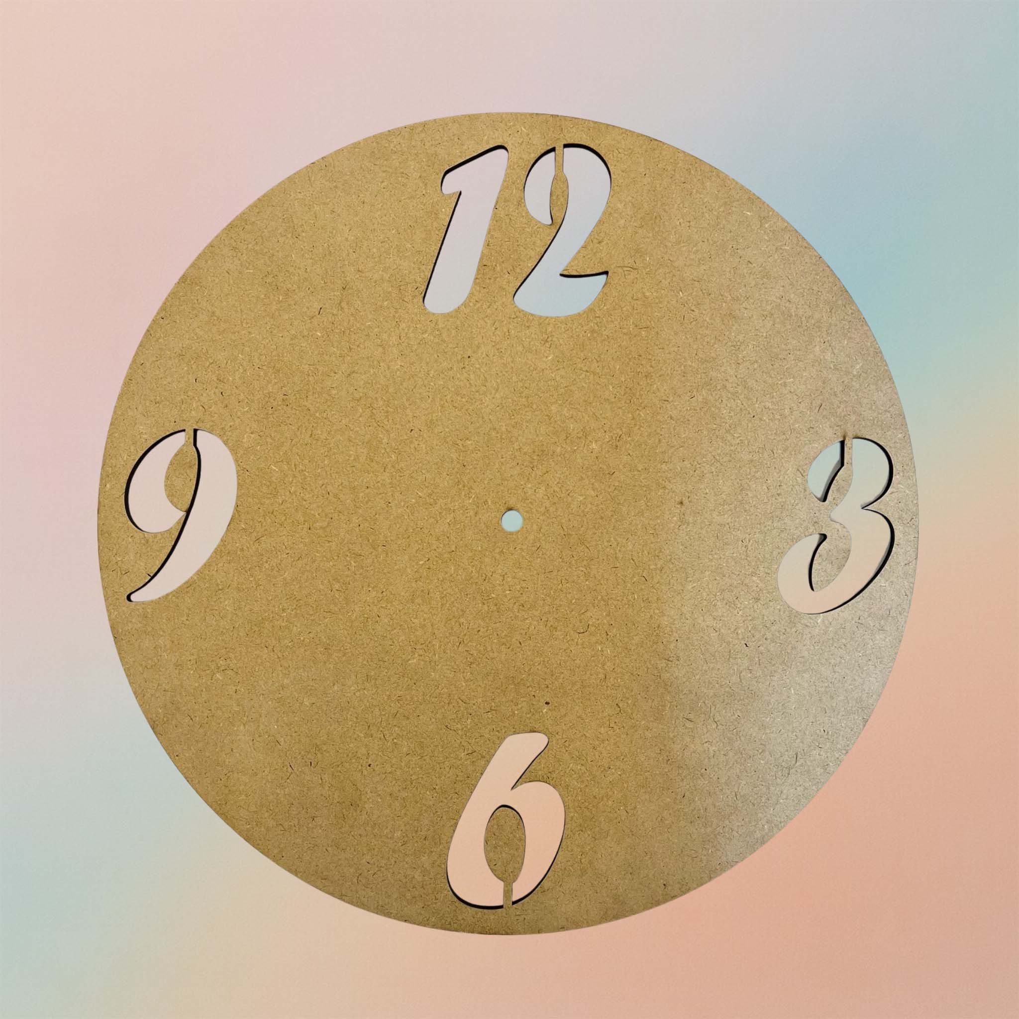 MDF Wall Clock Base For Resin Art Style 2