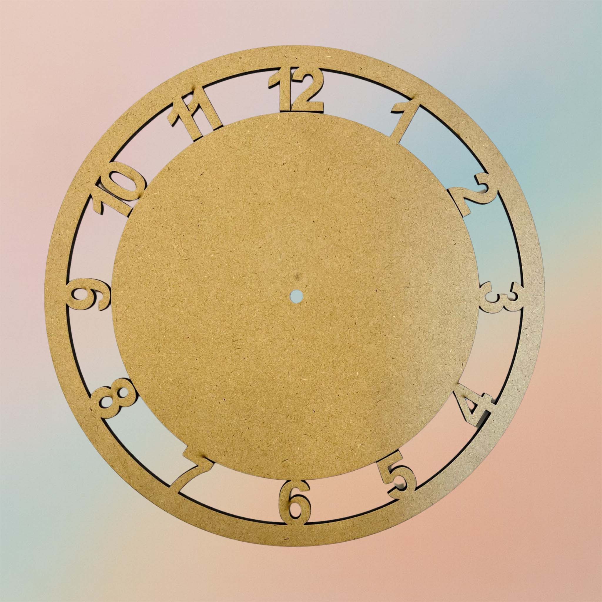 MDF Wall Clock Base For Resin Art Style 3