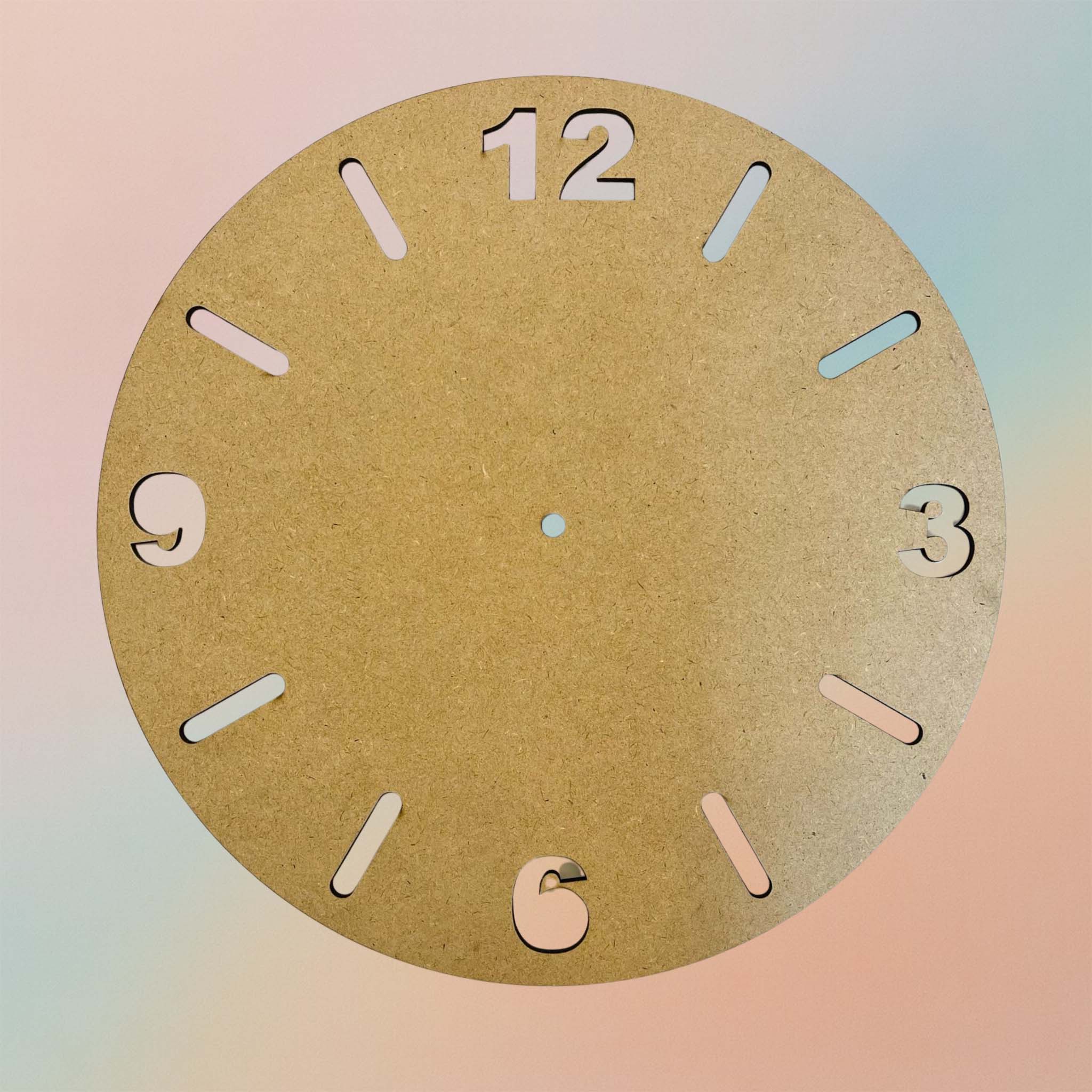 MDF Wall Clock Base For Resin Art Style 4