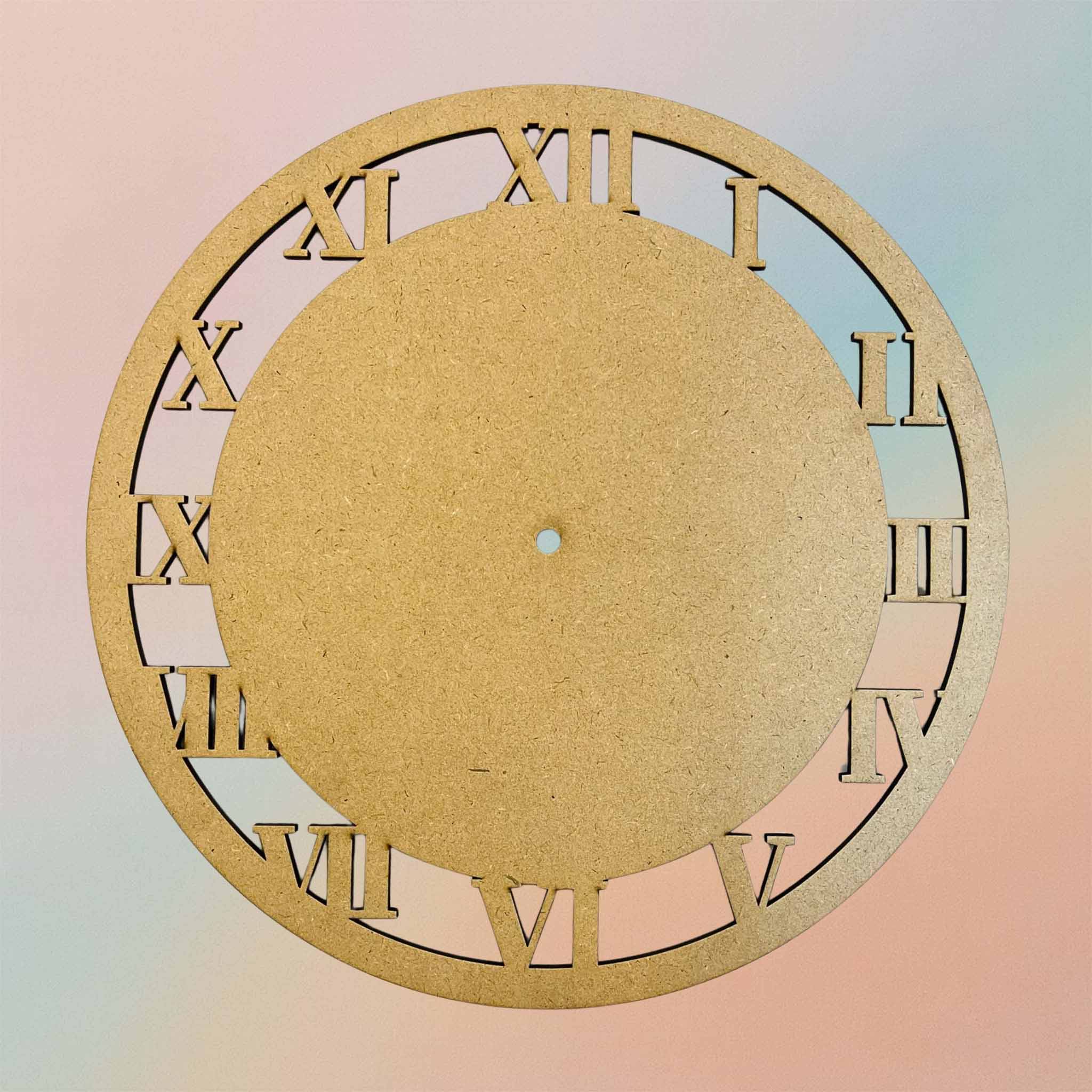 MDF Wall Clock Base For Resin Art Style 5
