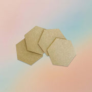 MDF Hexagon Coasters 4pcs