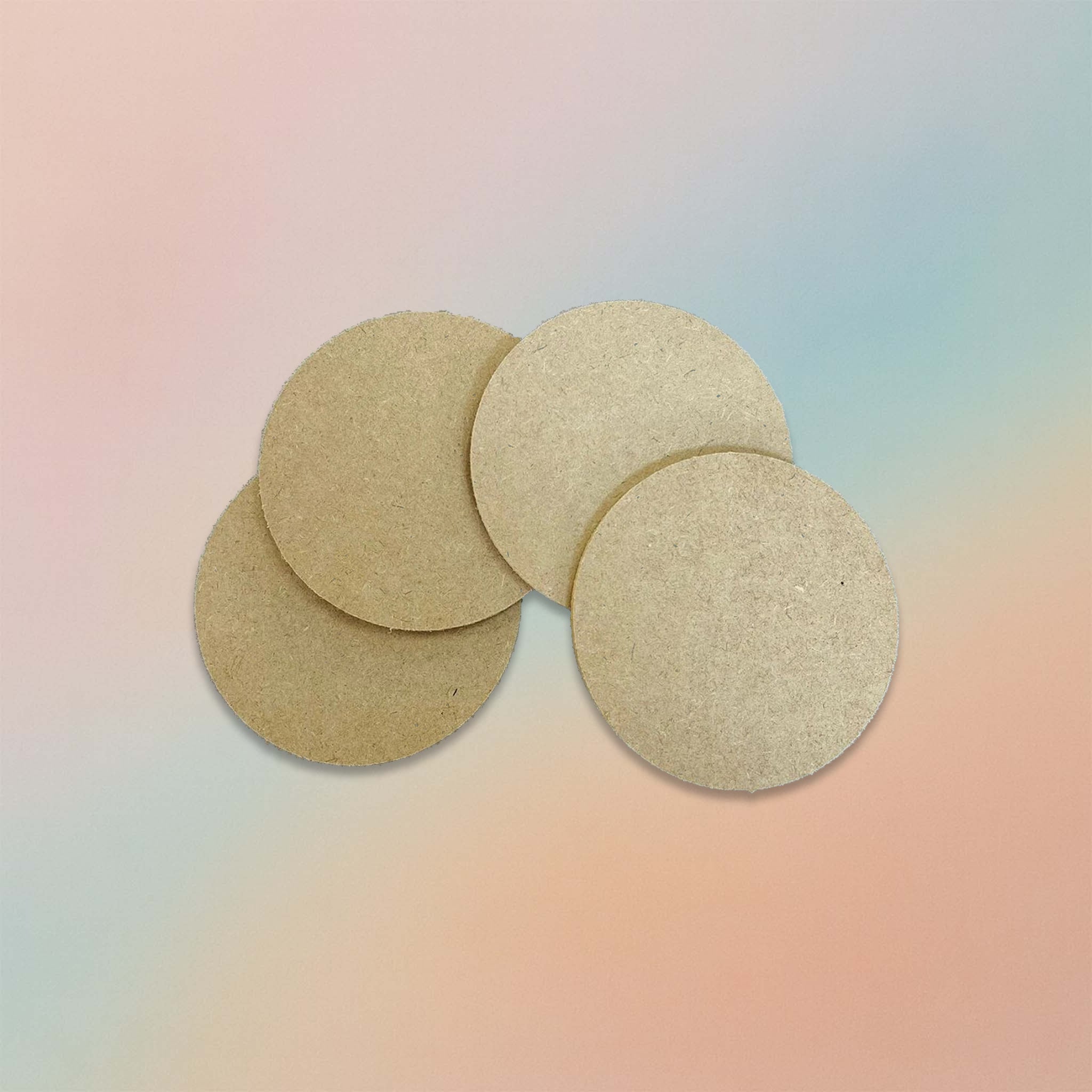MDF Round Coasters 4pcs