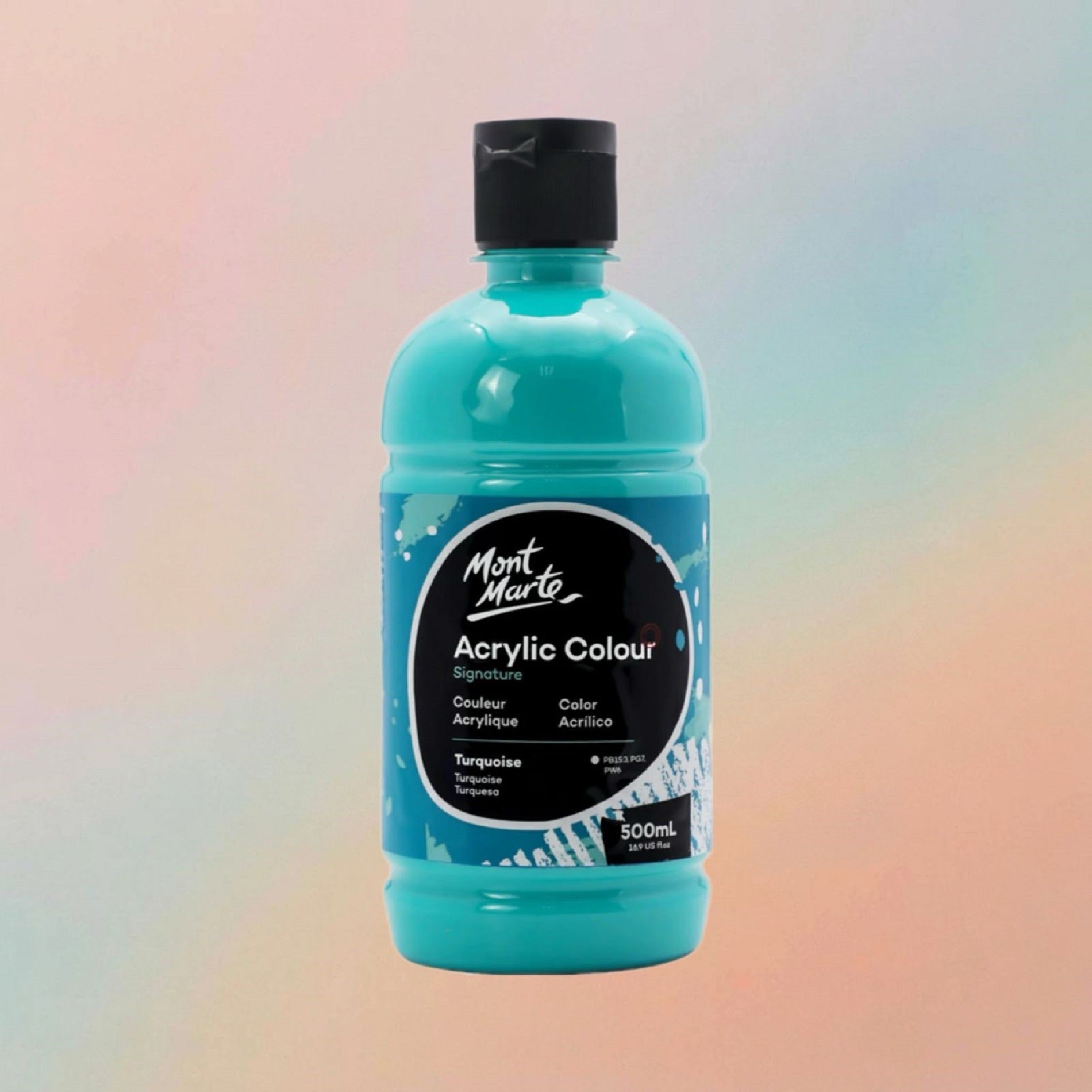 Mont Marte Acrylic Colour 500ml Bottle – Turquoise