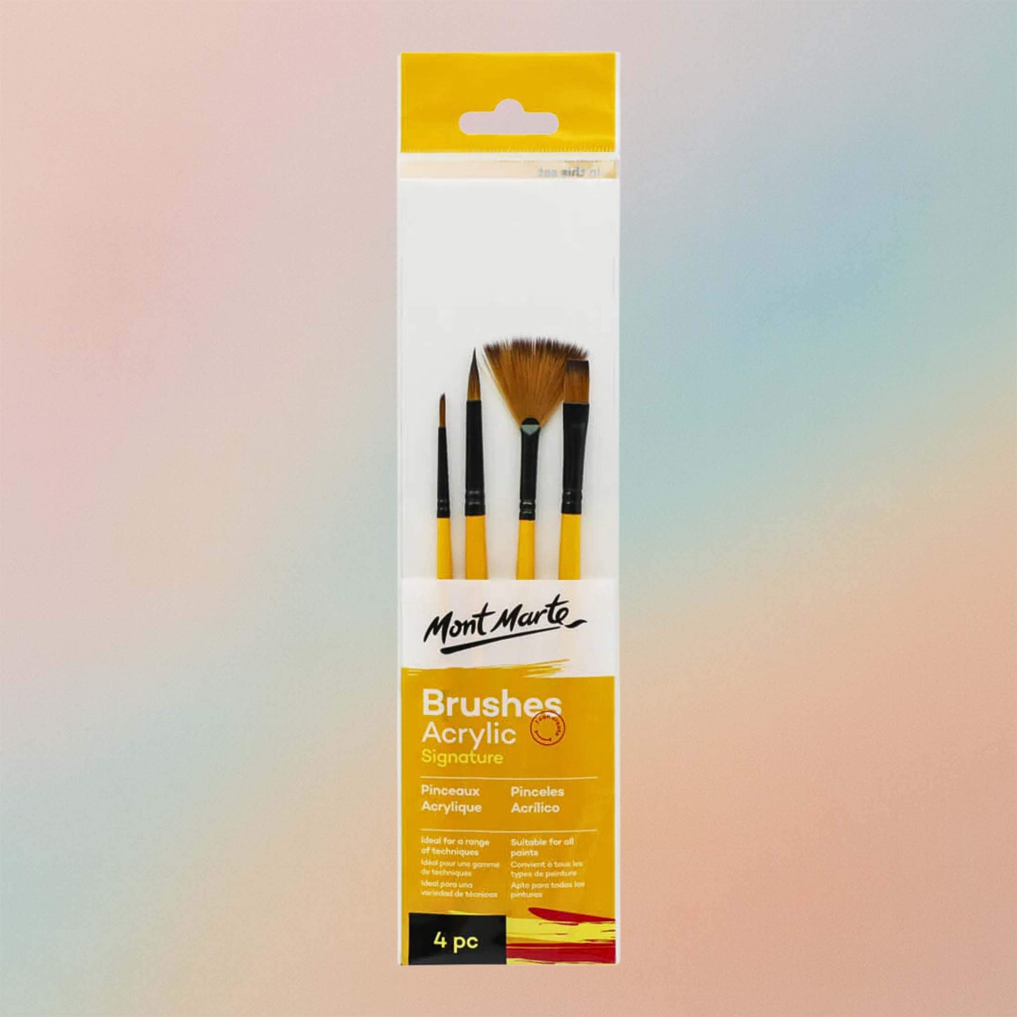 Mont Marte Acrylic Brushes Signature 4pcs Style 2