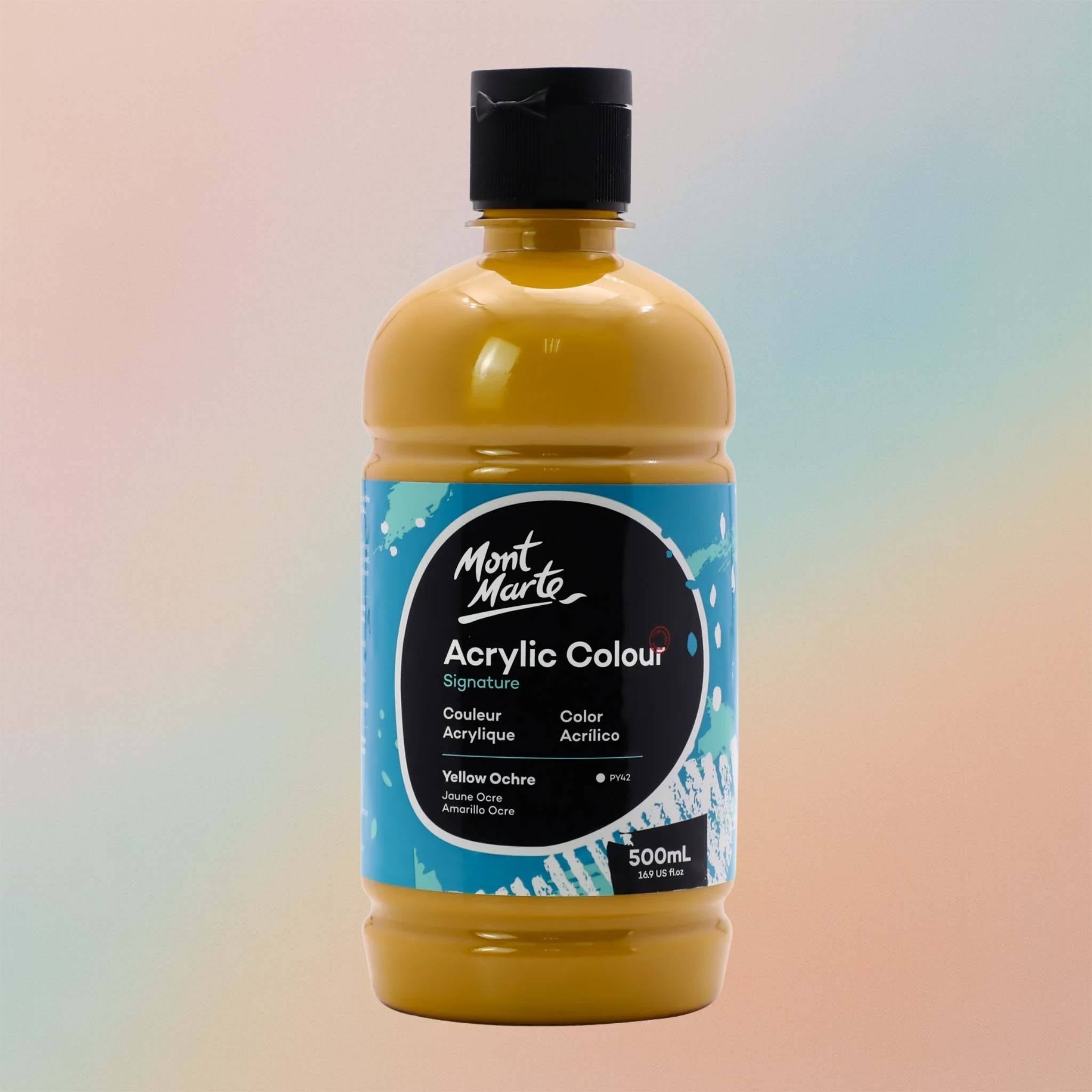 زجاجة ألوان أكريليك مونت مارت ٥٠٠ مل - أصفر مغرة
