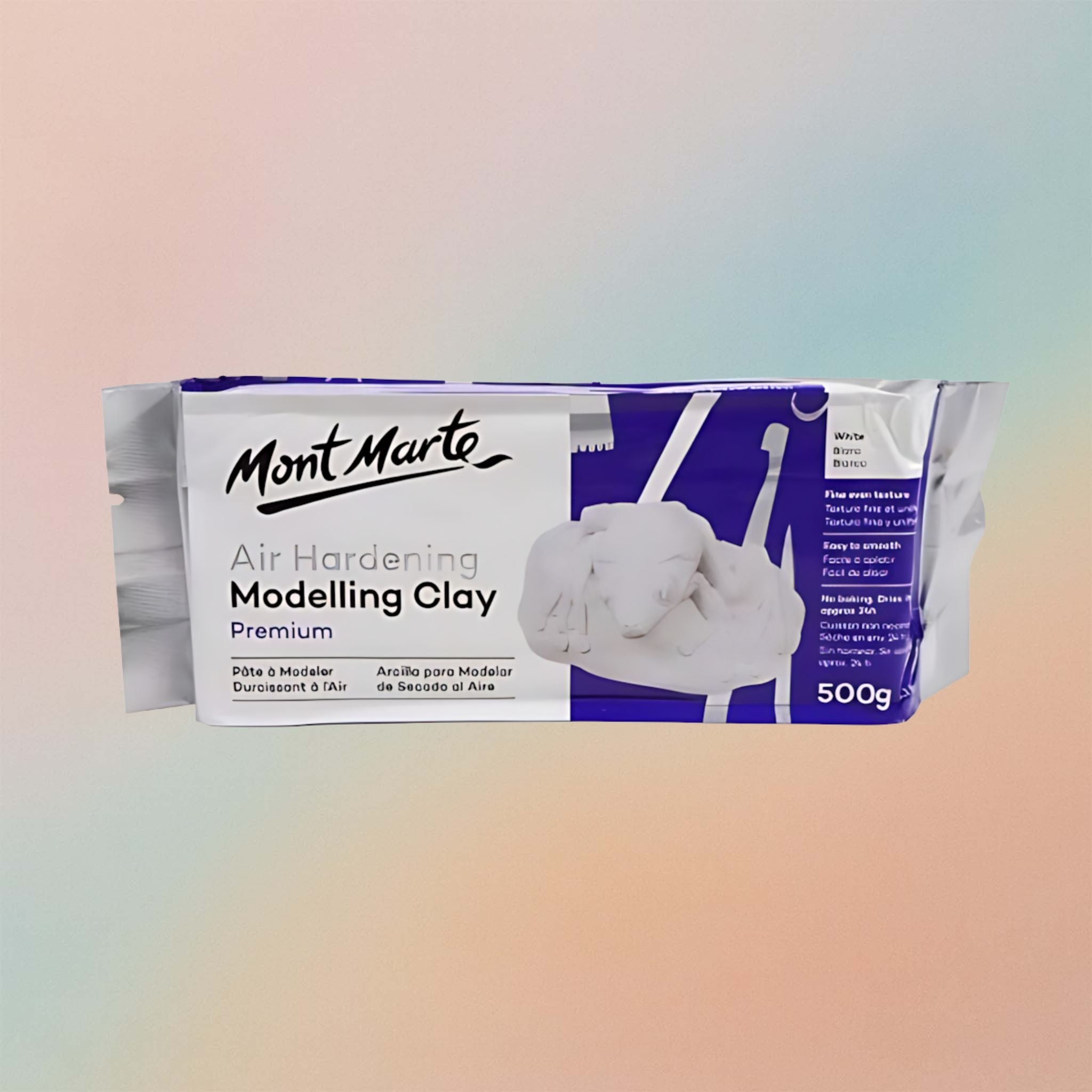 Mont Marte Air Hardening Modelling Clay – White 500gms