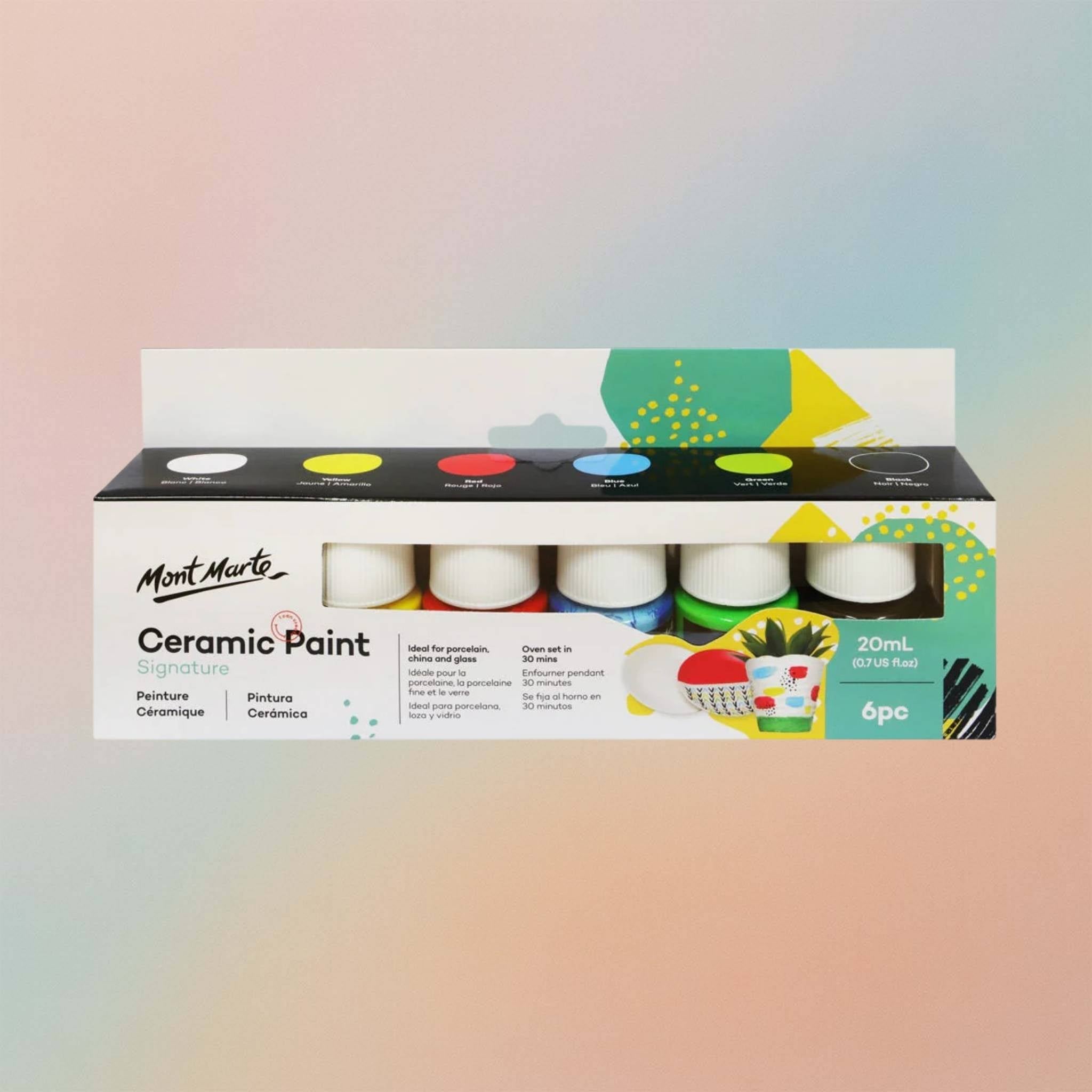 طلاء سيراميك سائل من مونت مارت، 6 قطع × 20 مل