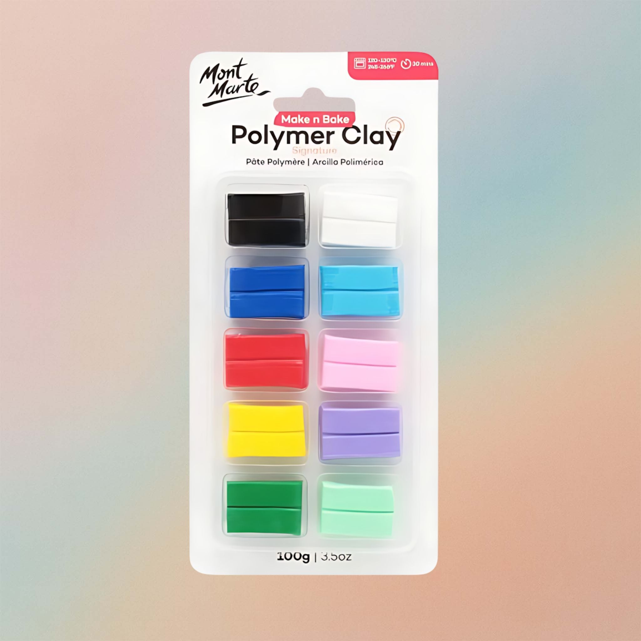 Mont Marte Make And Bake Polymer Clay 10pcs