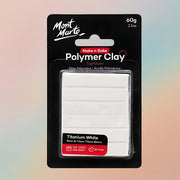 Mont Marte Make And Bake Polymer Clay 60gm  – Titanium White