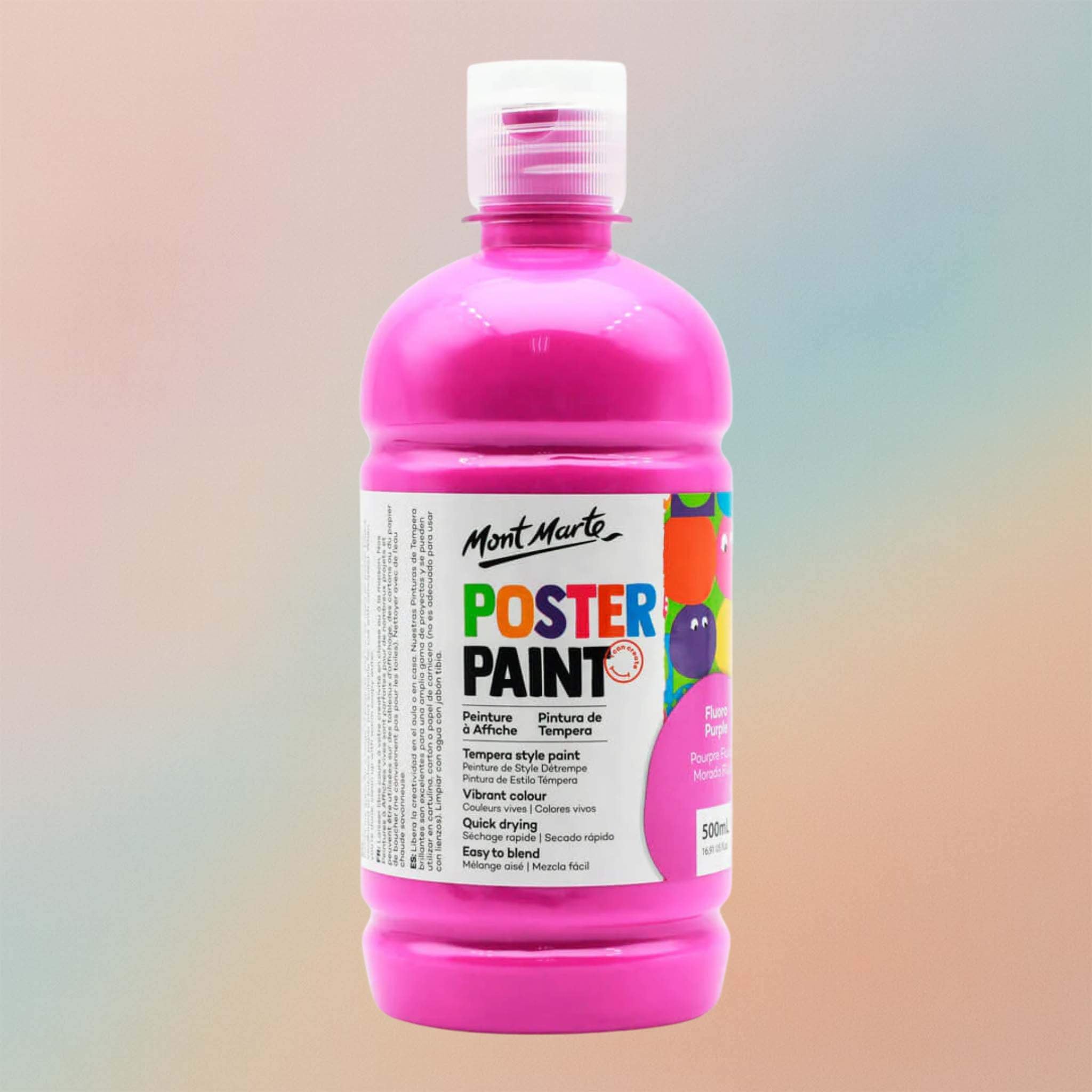 Mont Marte Poster Paint 500ml – Fluoro Purple