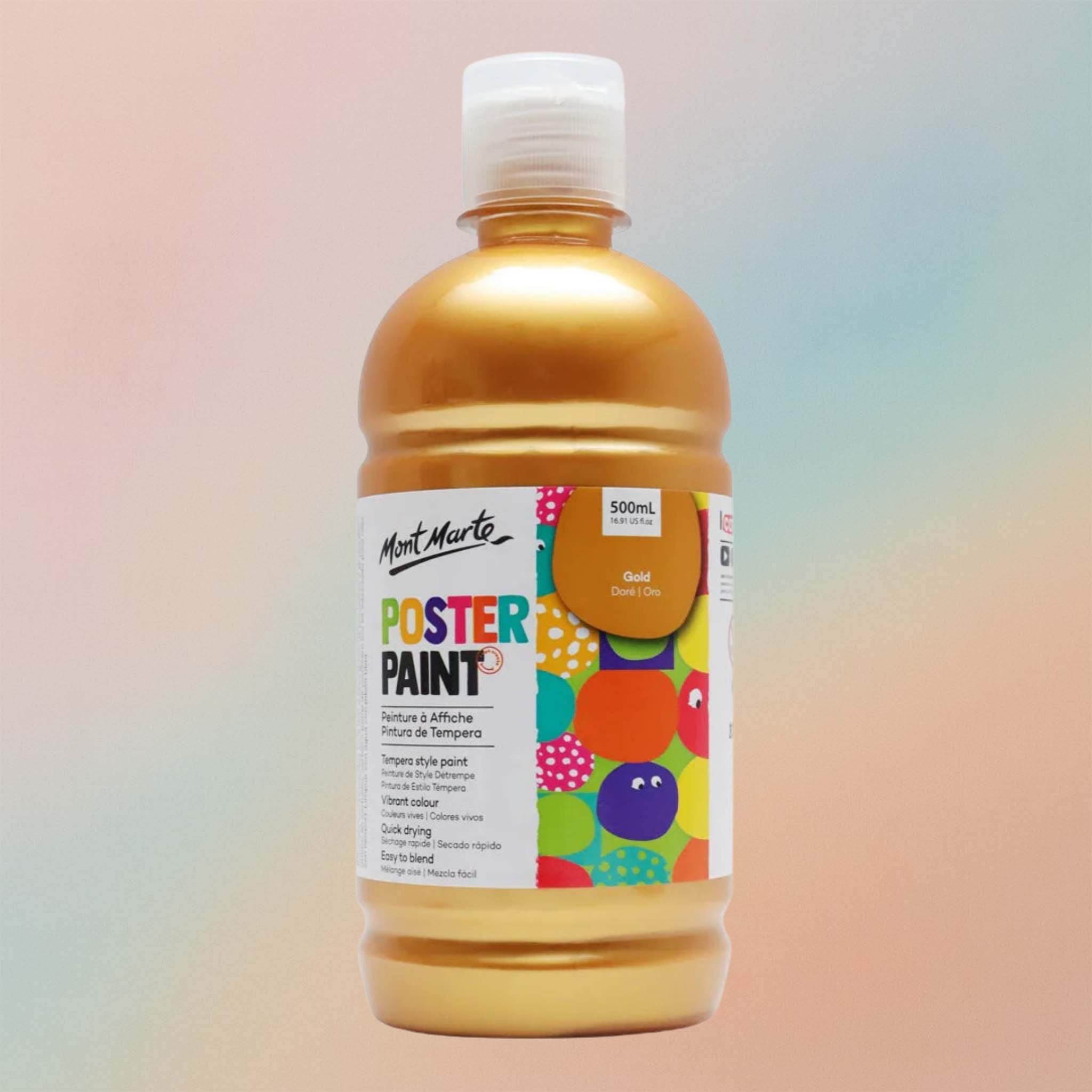 Mont Marte Poster Paint 500ml – Gold