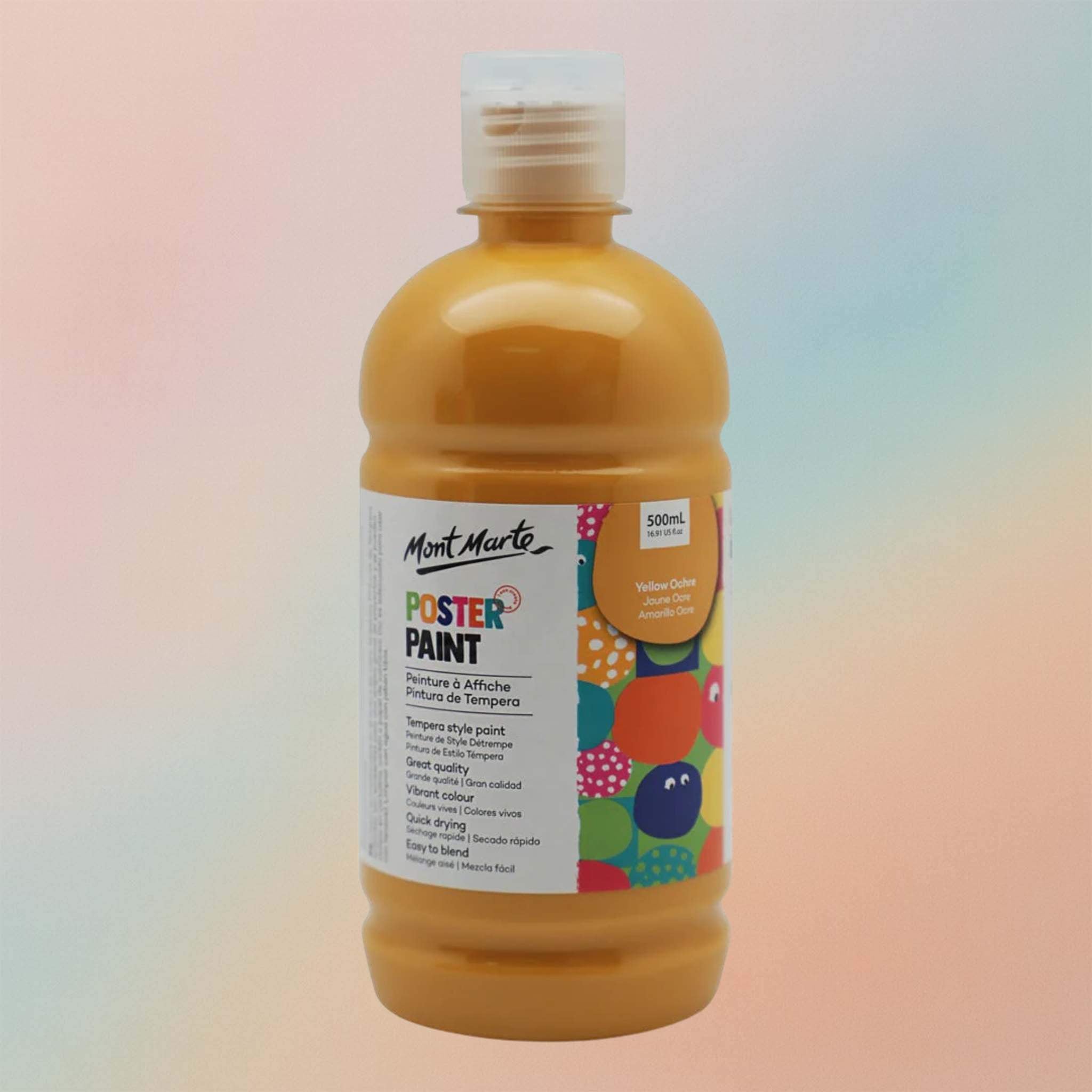 Mont Marte Poster Paint 500ml – Yellow Ochre