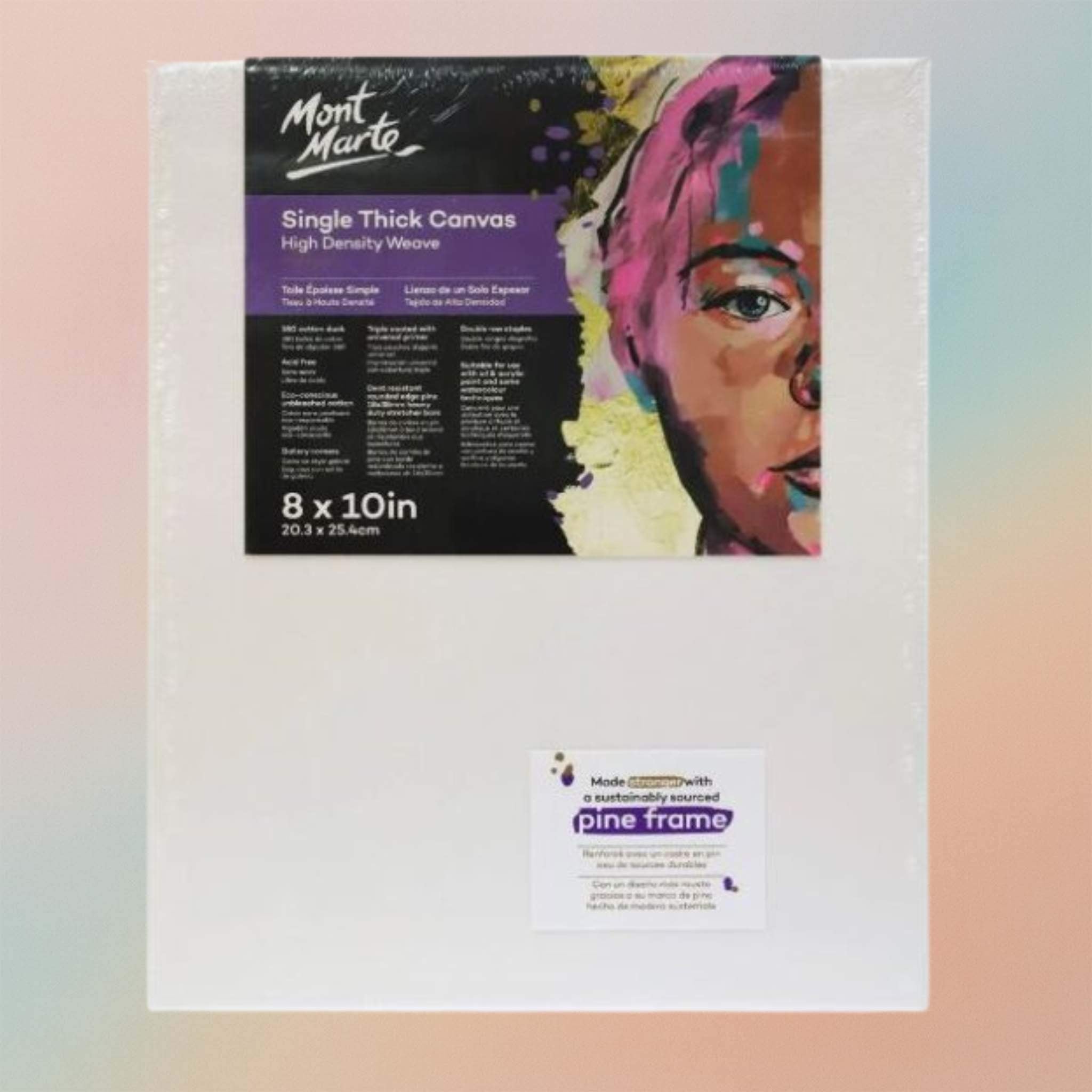 Mont Marte Single Thick Canvas Premium 20.3cm x 25.4cm (8 x 10in)