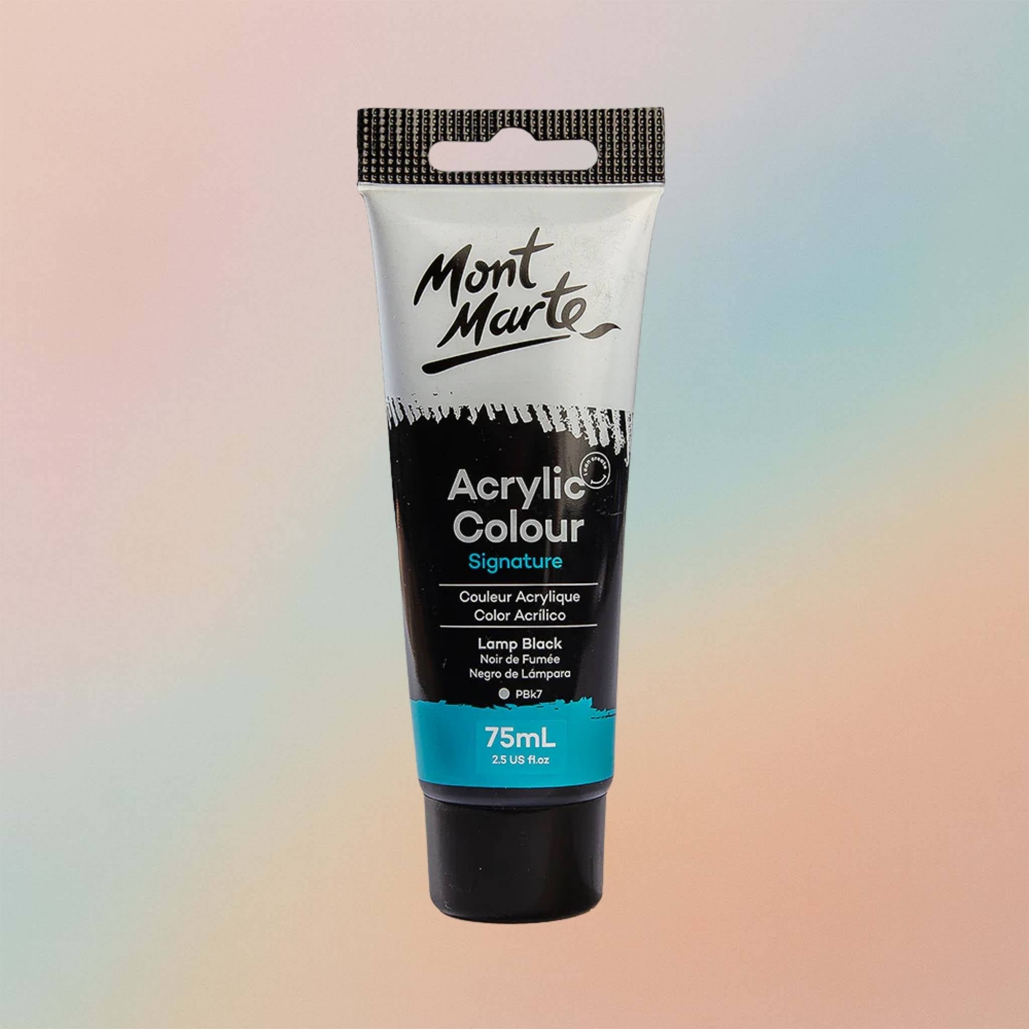طلاء أكريليك مونت مارت ستوديو 75 مل - أسود لامع