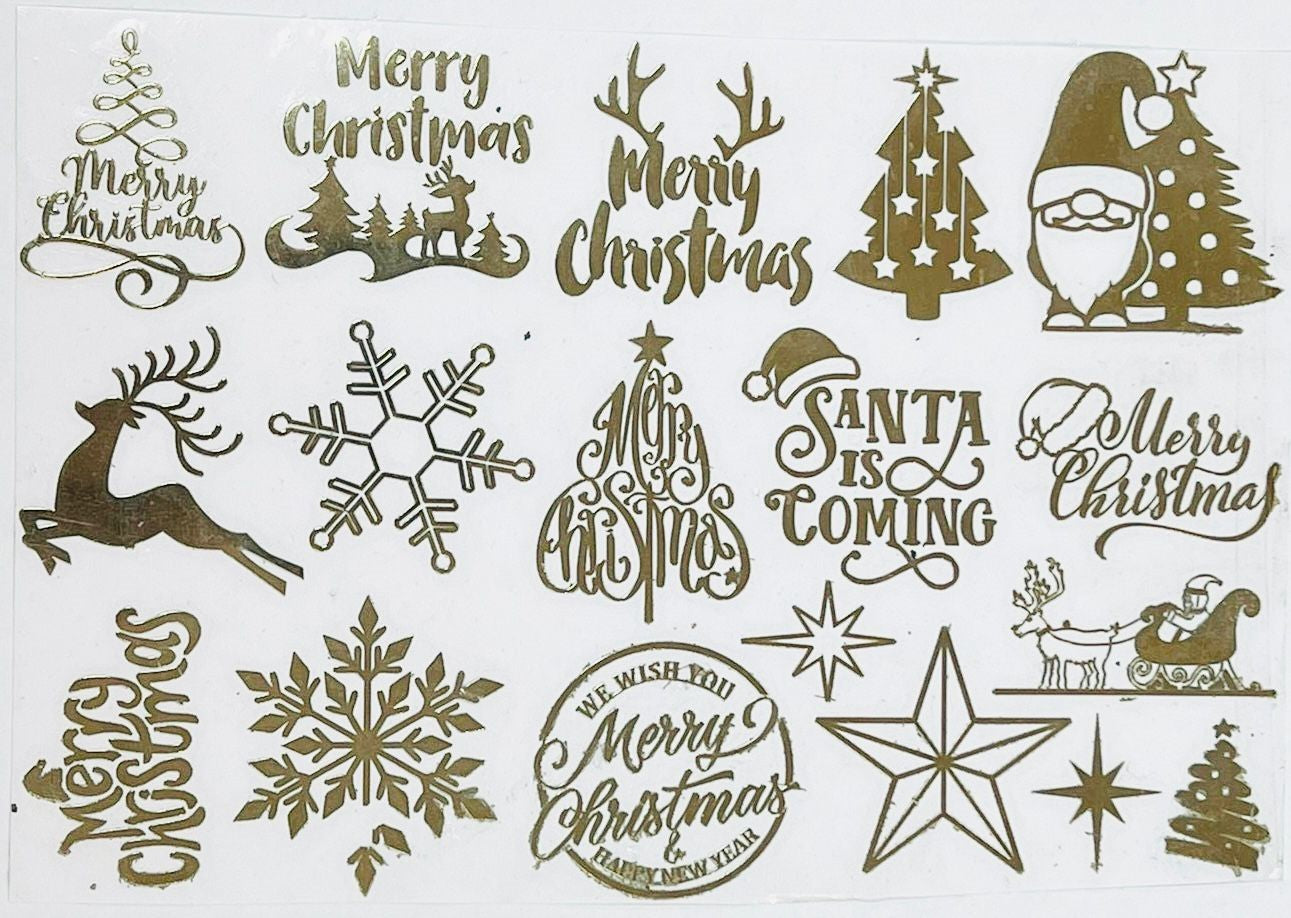 Merry Christmas Metal Sticker