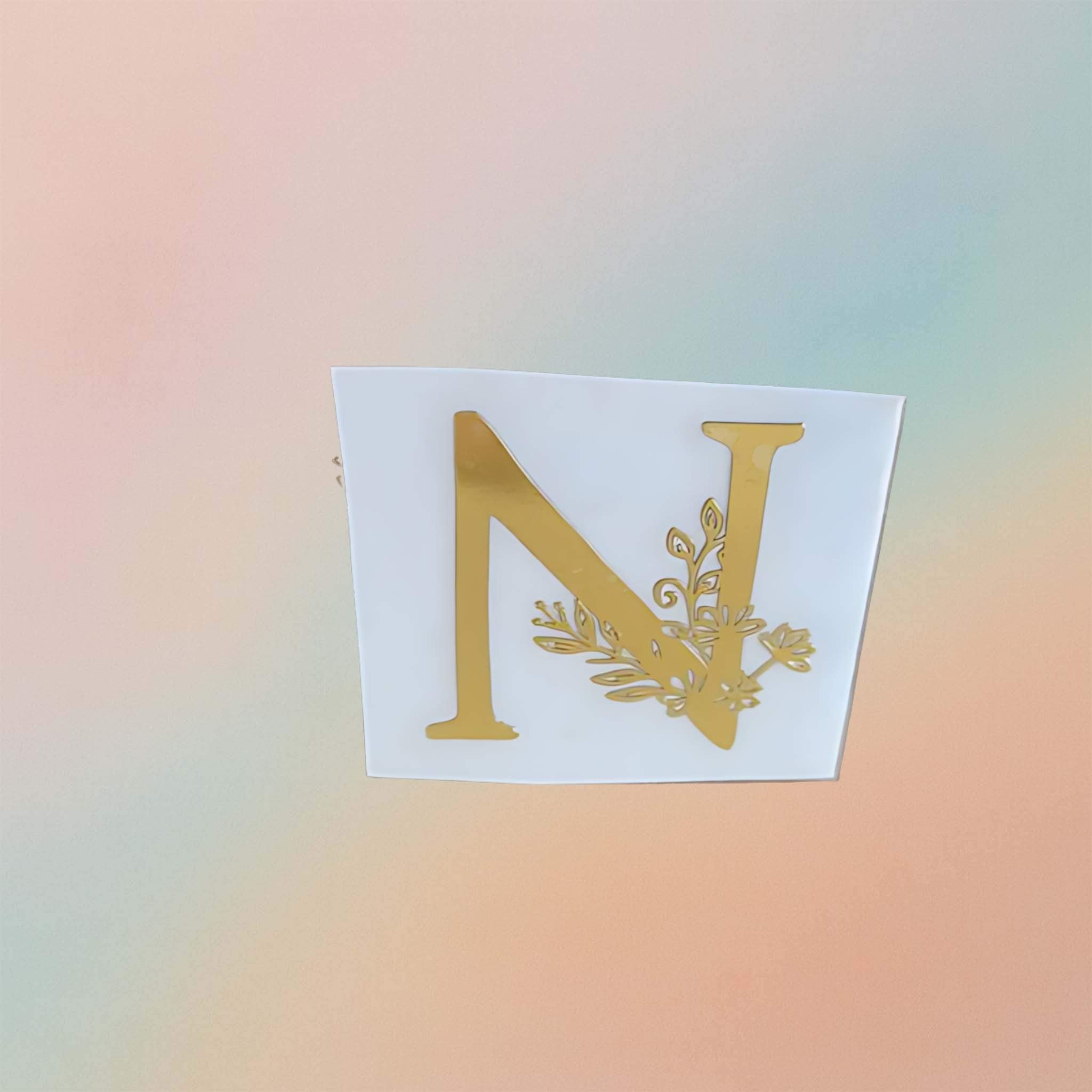 Metal Sticker - Initial alphabet