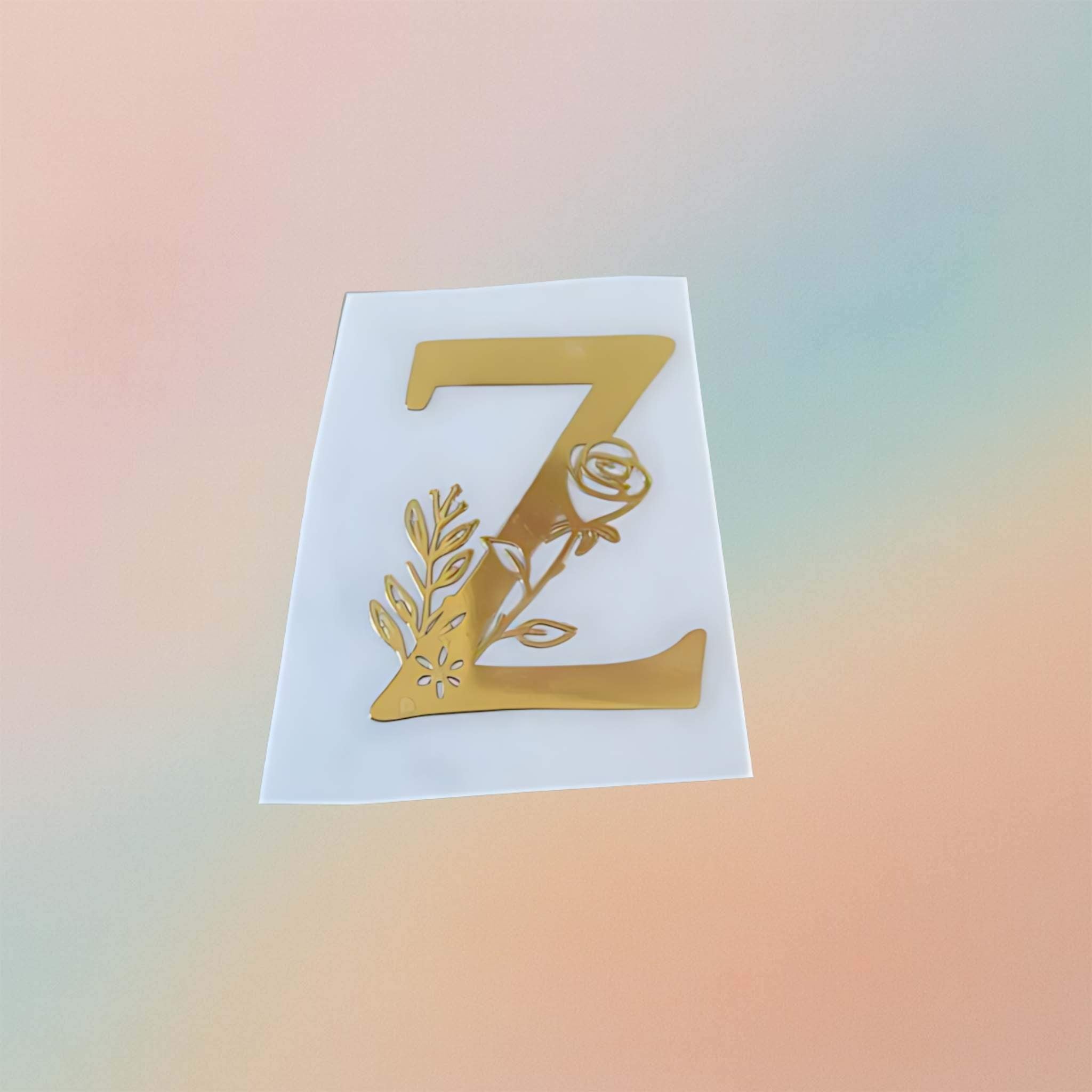 Metal Sticker - Initial alphabet