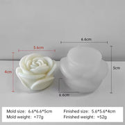 Mid Size Rose Flower Mould For Candle, Resin, Gypsum & Art Crafts Making Silicone Mold