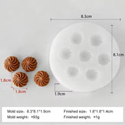 Swirl Mini Cookies For Candle, Resin, Gypsum, Handmade Baking Cake Decorating & Art Crafts Making Silicone Molds