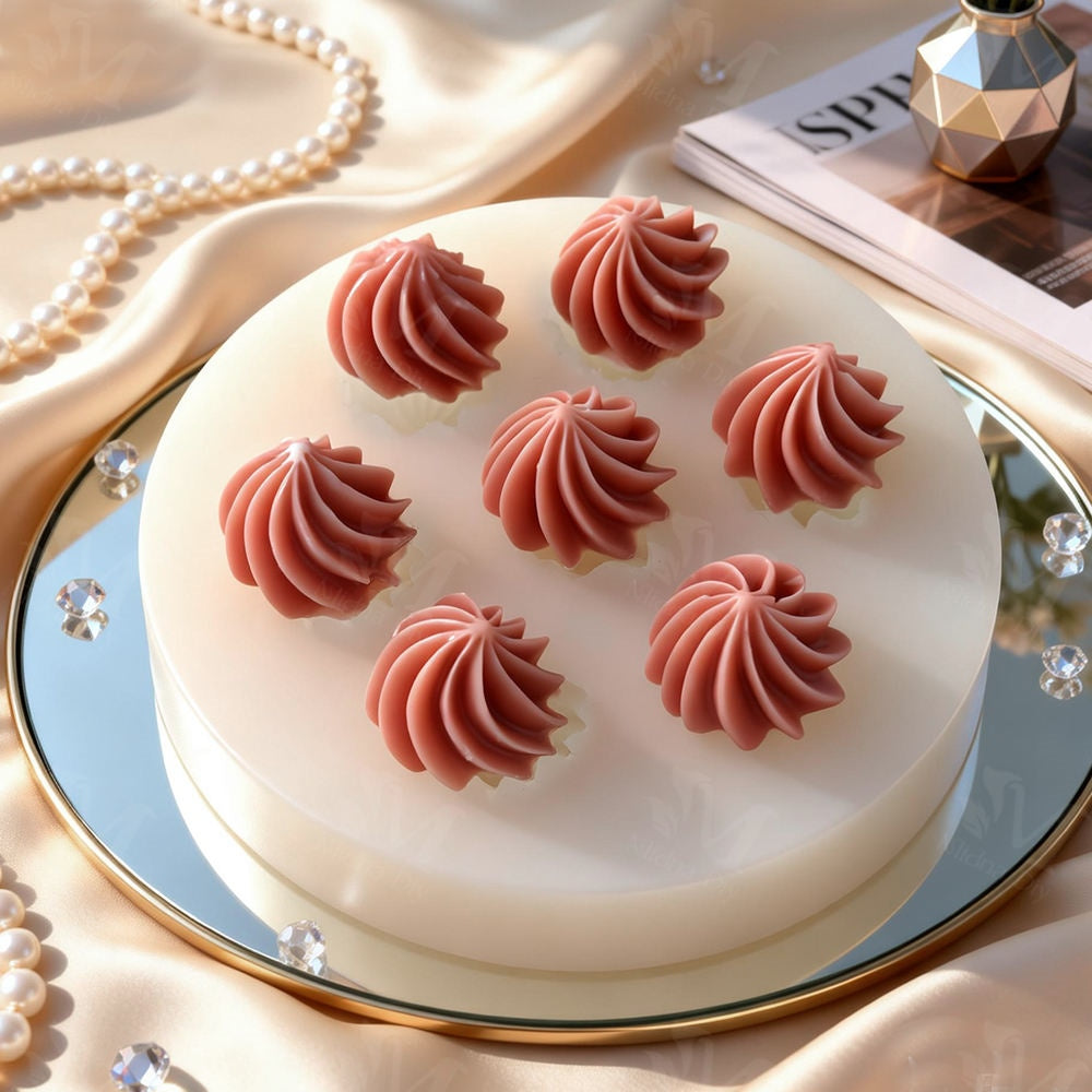 Swirl Mini Cookies For Candle, Resin, Gypsum, Handmade Baking Cake Decorating & Art Crafts Making Silicone Molds