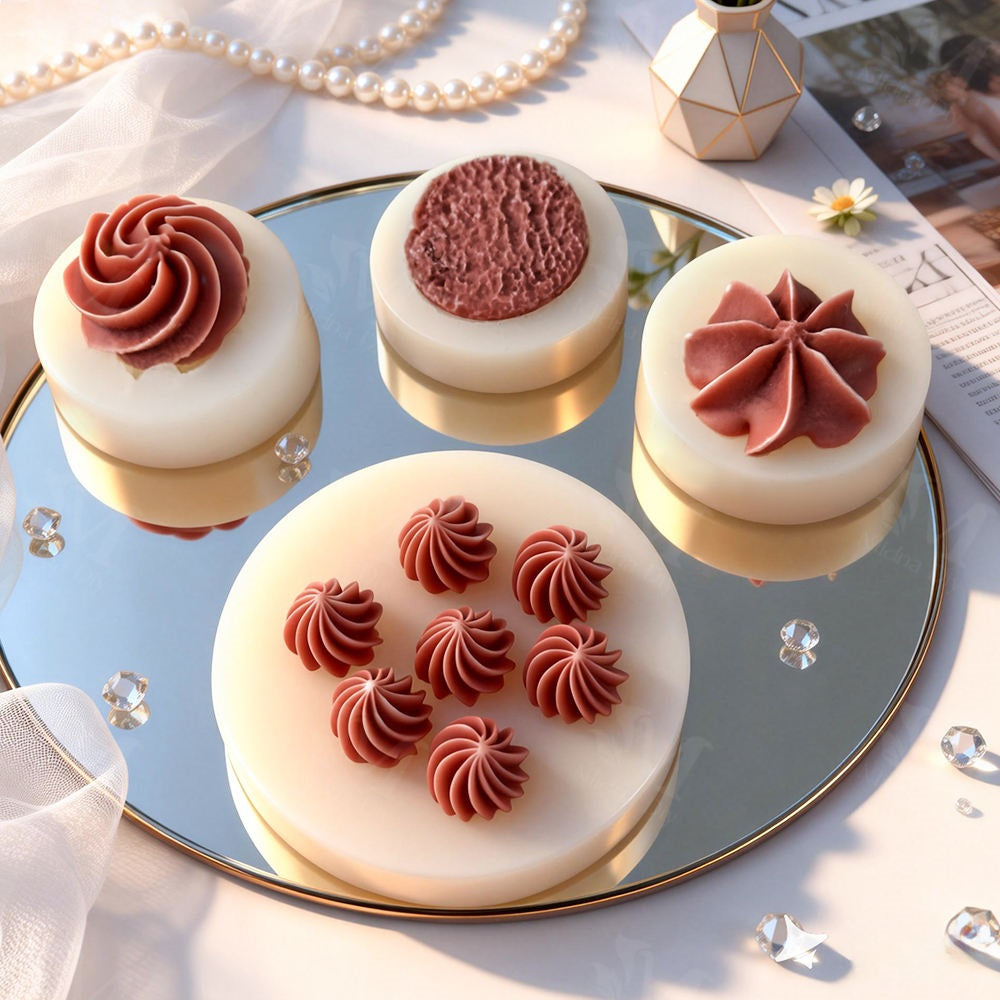 Swirl Mini Cookies For Candle, Resin, Gypsum, Handmade Baking Cake Decorating & Art Crafts Making Silicone Molds
