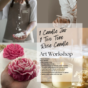 Candle Jar & Two Tone Rose Candle Art Workshop