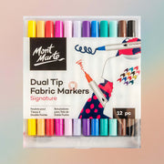 Mont Marte Dual Tip Fabric Markers 12pcs