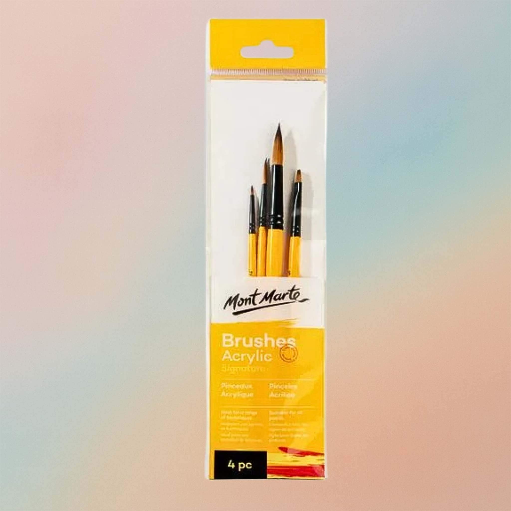 Mont Marte Acrylic Brushes Signature 4pcs Style 1