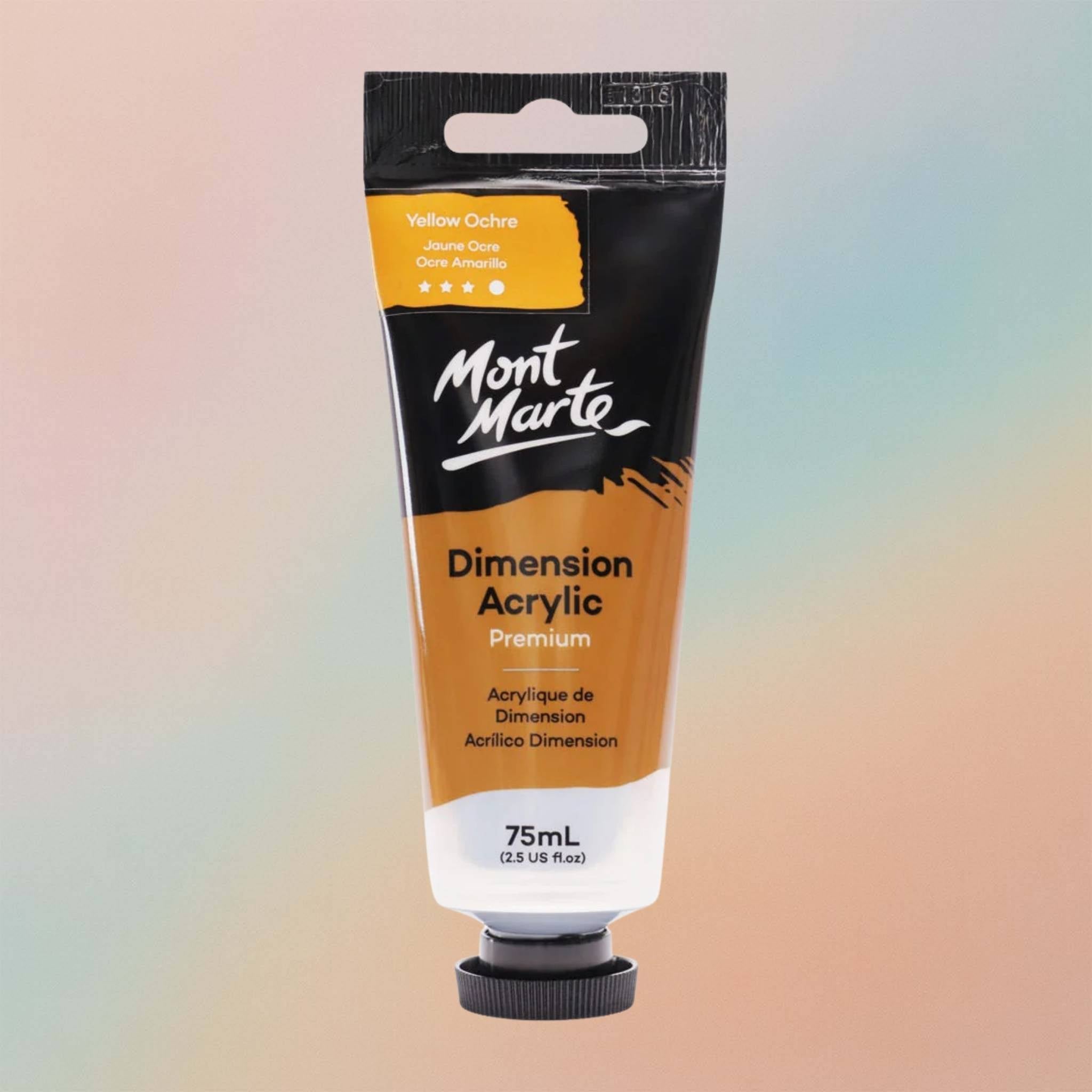 Mont Marte Dimension Acrylic Paint 75ml - Yellow Ochre