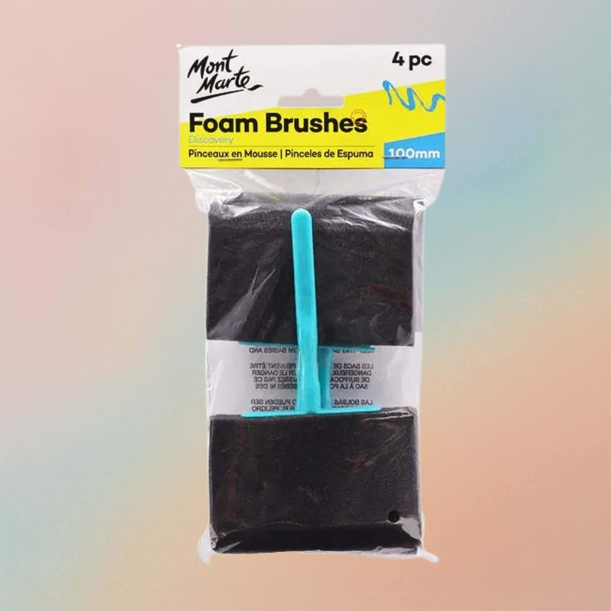 Mont Marte Foam Brushes 100mm