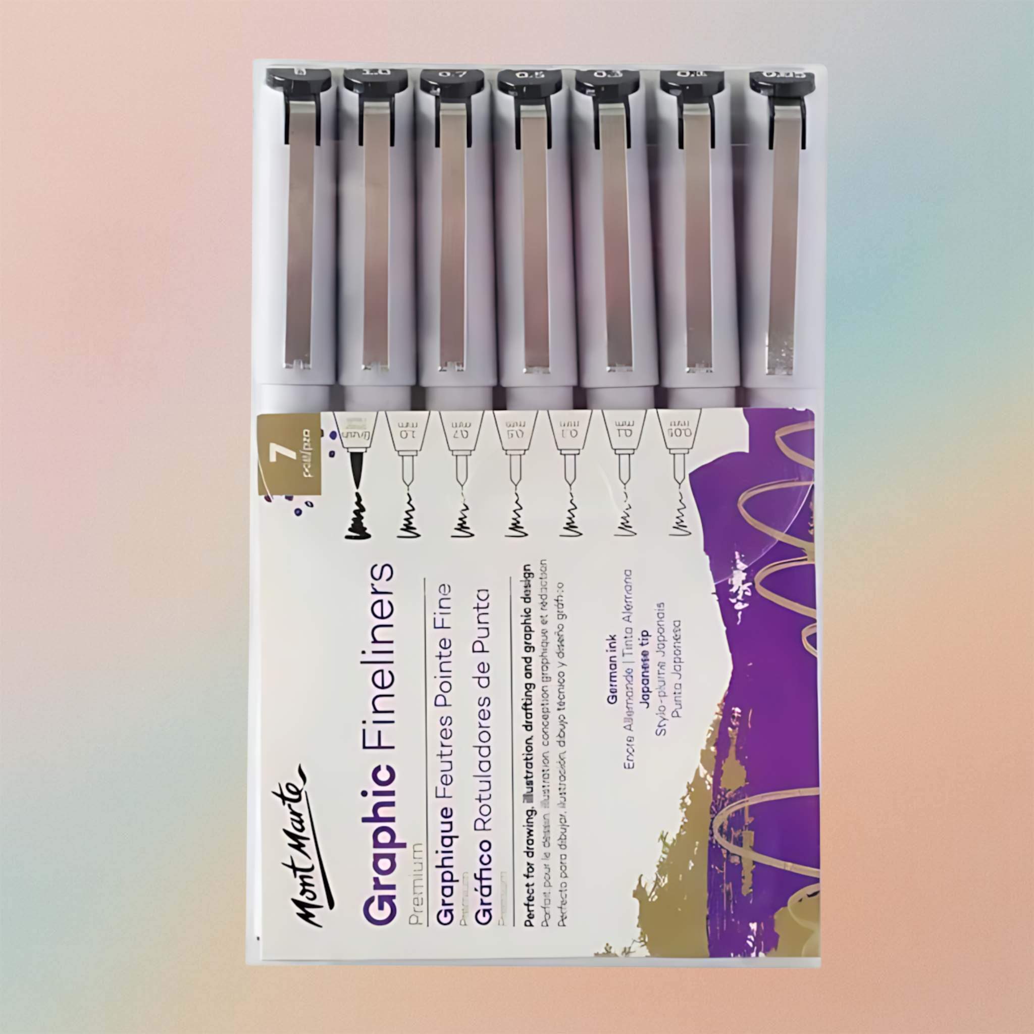 Mont Marte Graphic Fineliners Set 7pcs