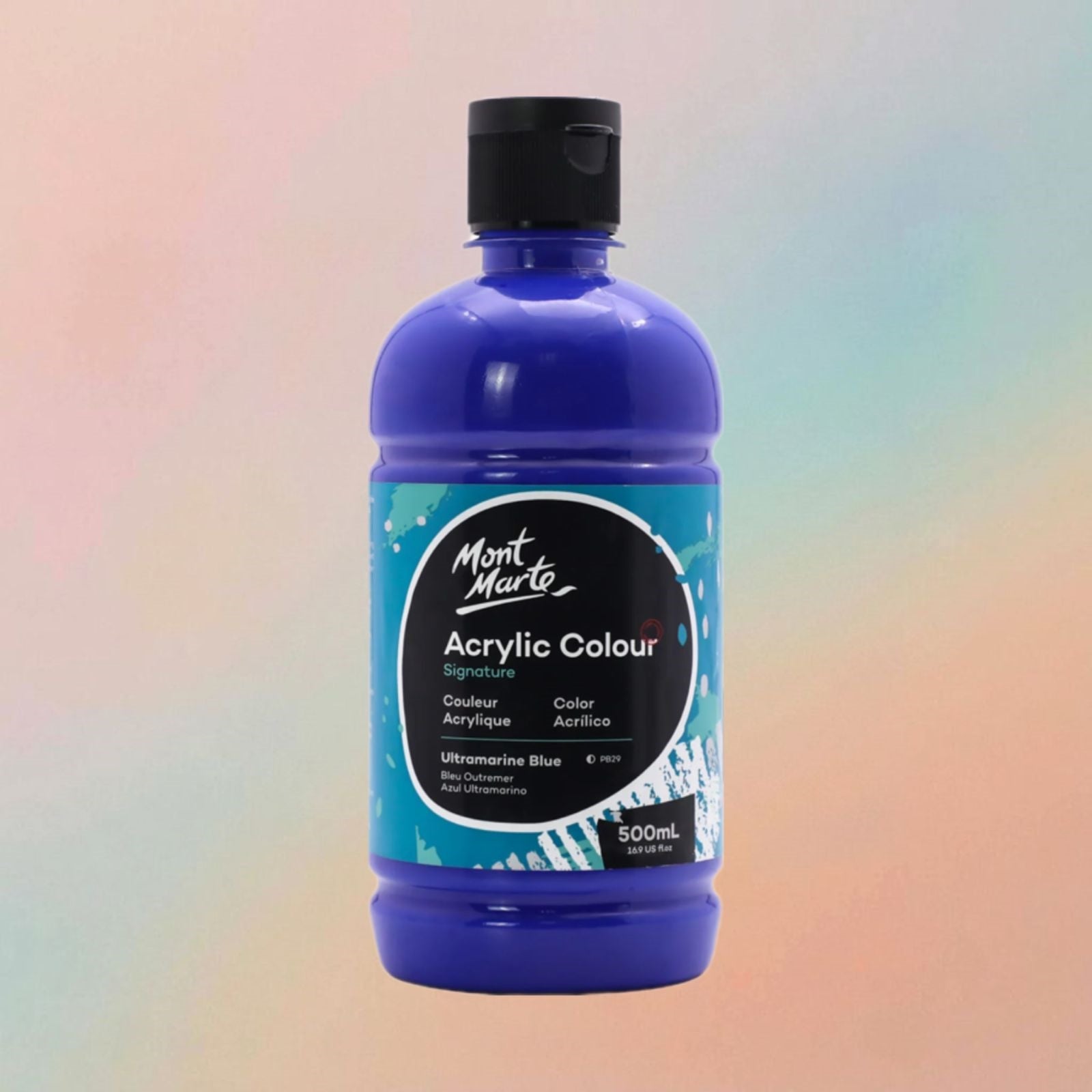 Mont Marte Acrylic Colour 500ml Bottle – Ultramarine Blue