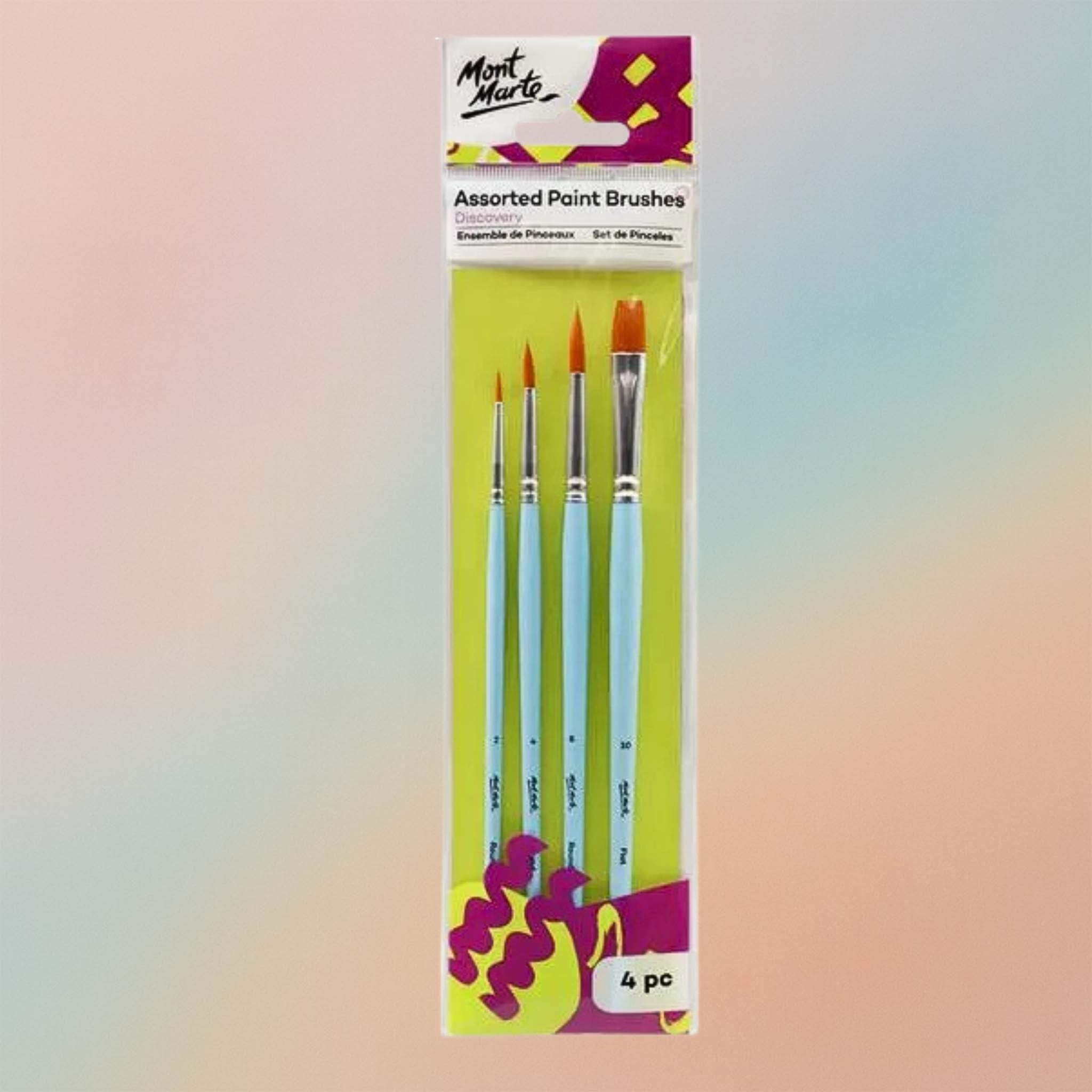 Mont Marte Assorted Paint Brushes Discovery 4pcs
