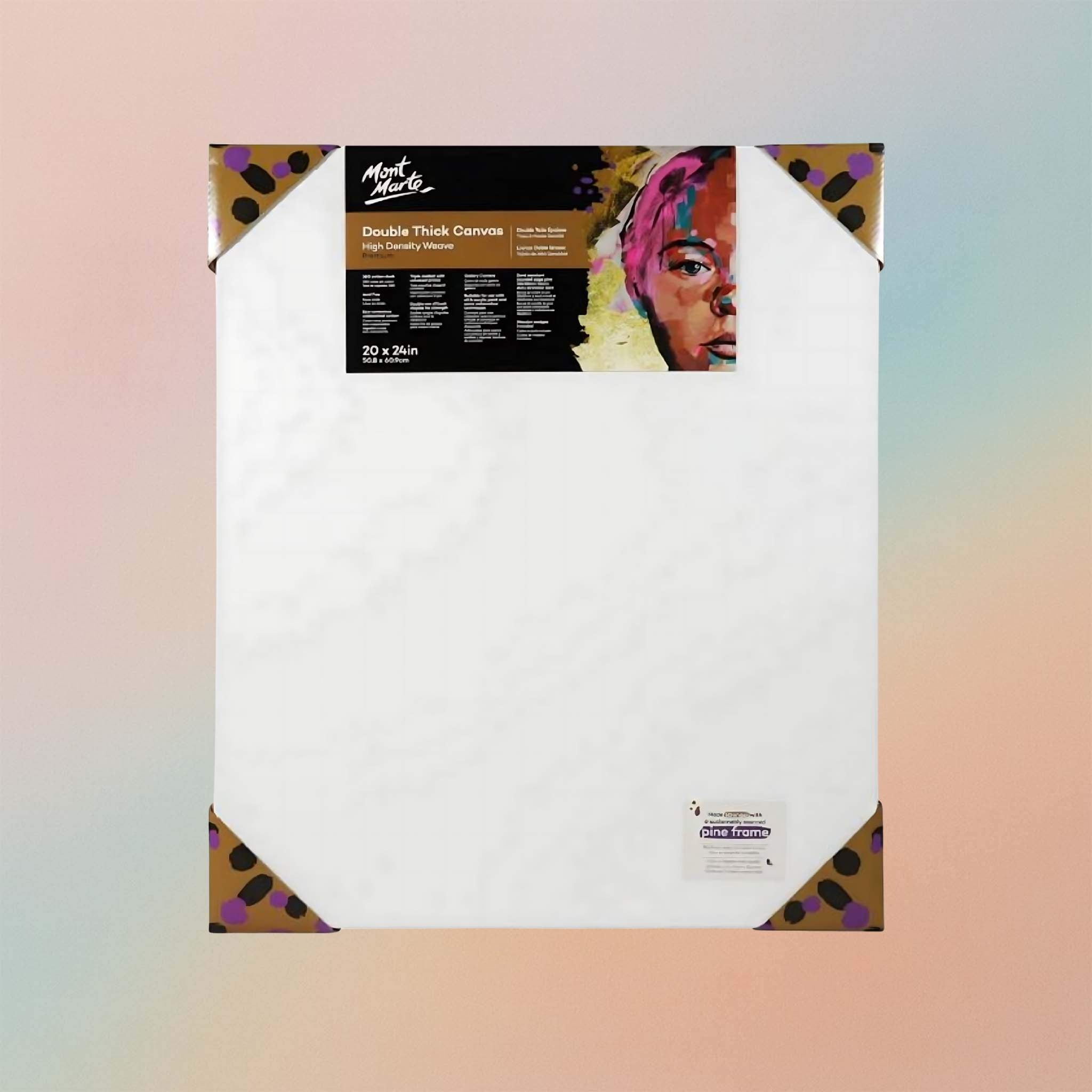 Mont Marte Double Thick Studio Canvas Pine Frame 50.8 x 60.9cm (20 x 24in)