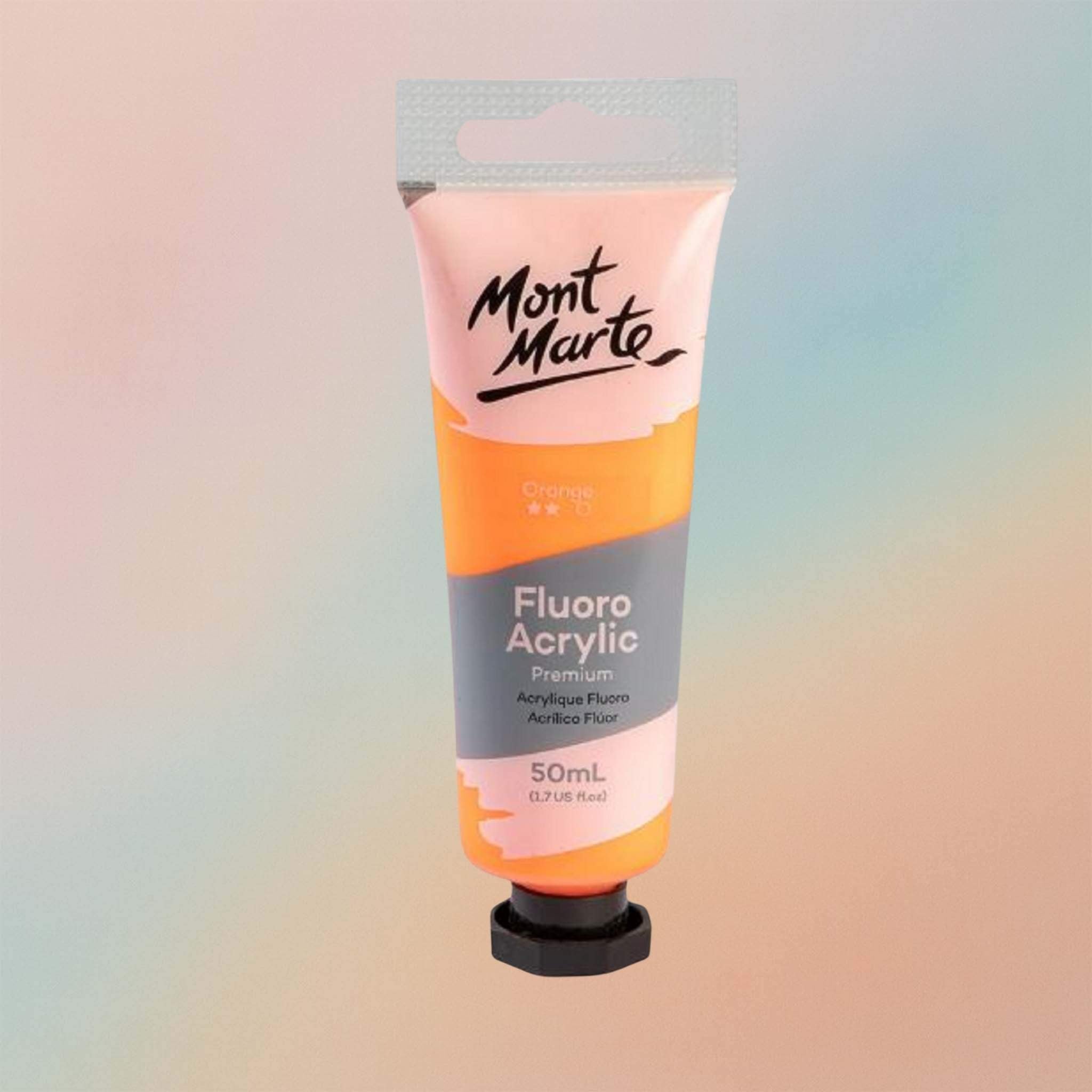 Mont Marte Fluoro Acrylic Paint Premium 50ml - Orange