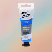 Mont Marte Metallic Acrylic Paint Premium 50ml - Phthalo Blue