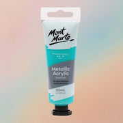 Mont Marte Metallic Acrylic Paint Premium 50ml - Phthalo Green