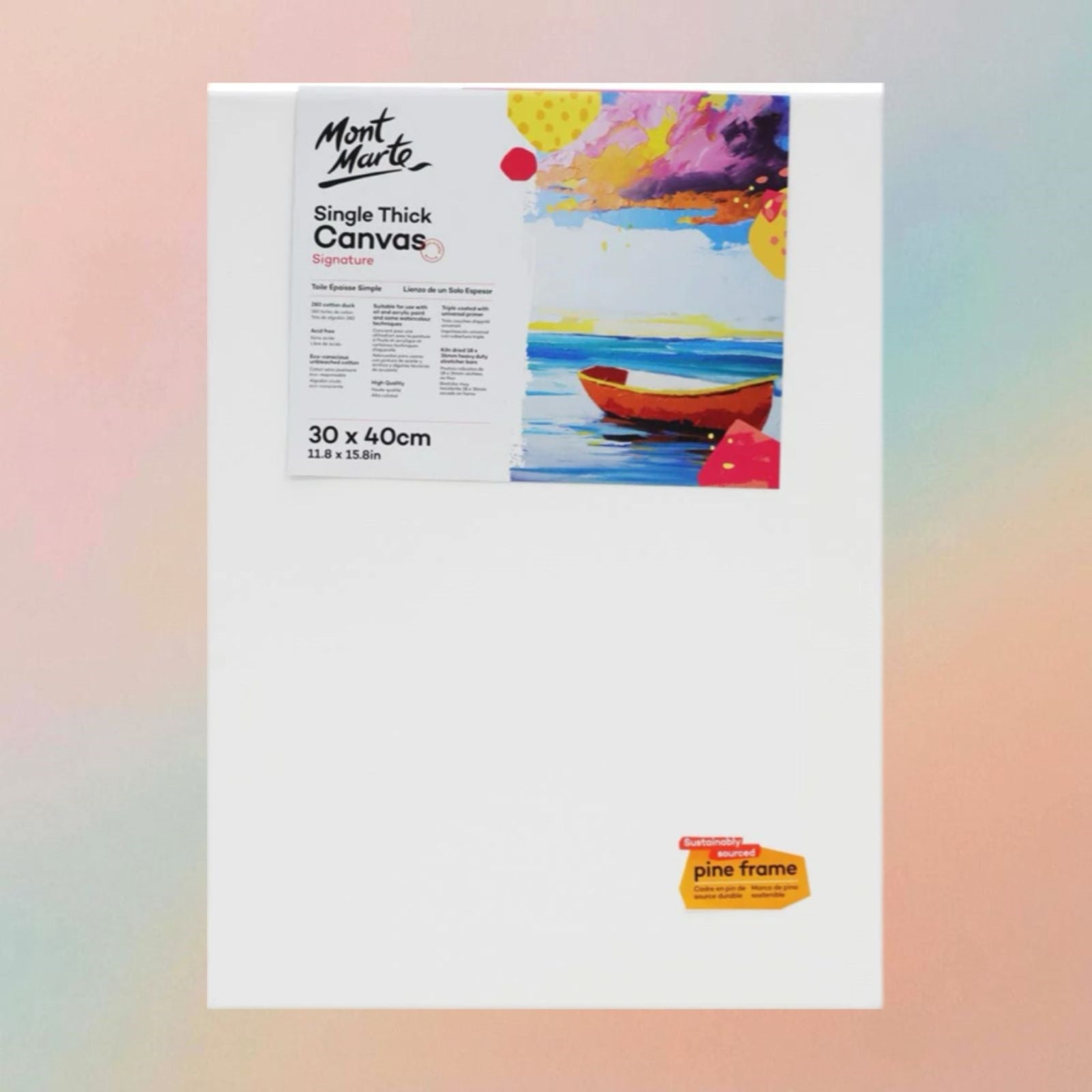 Mont Marte Single Thick Canvas Signature 30 x 40cm (11.8 x 15.8in)