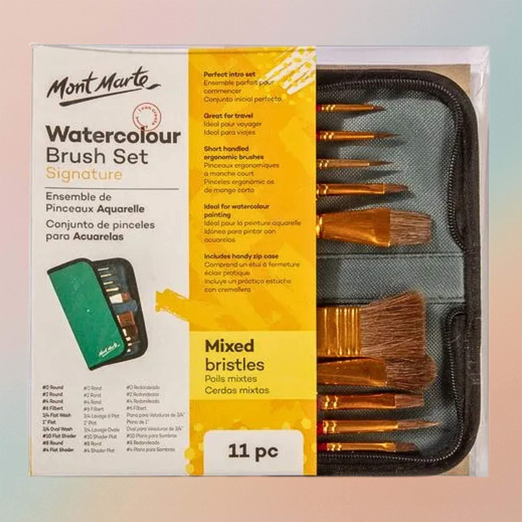Mont Marte Watercolor Brush Set Signature 11pcs