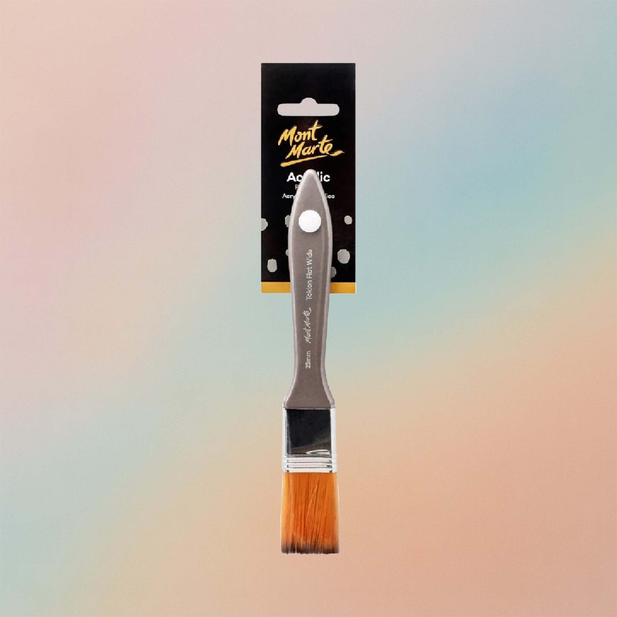 Mont Marte Artist Acrylic Brush Premium Taklon Flat Wide 25mm