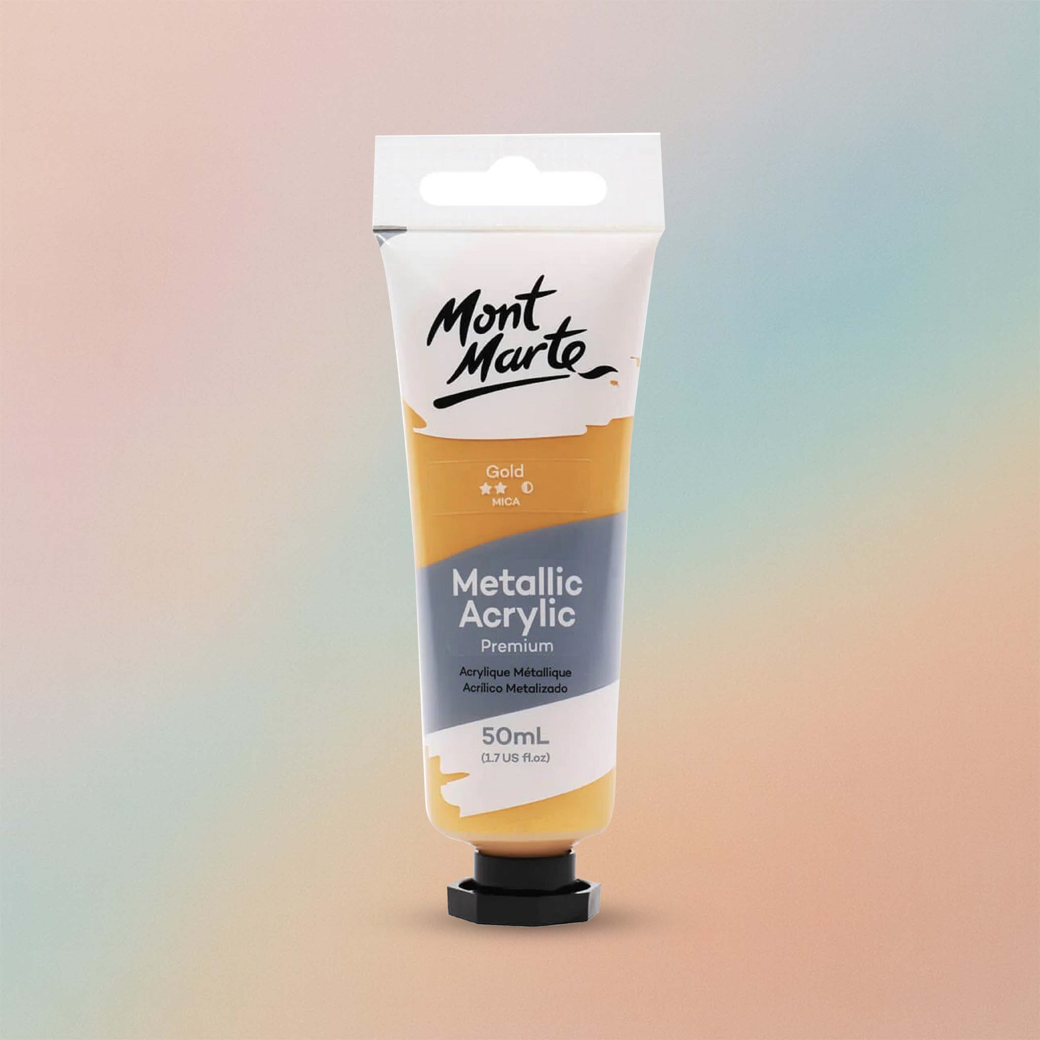 Mont Marte Metallic Acrylic Paint Premium 50ml - Gold