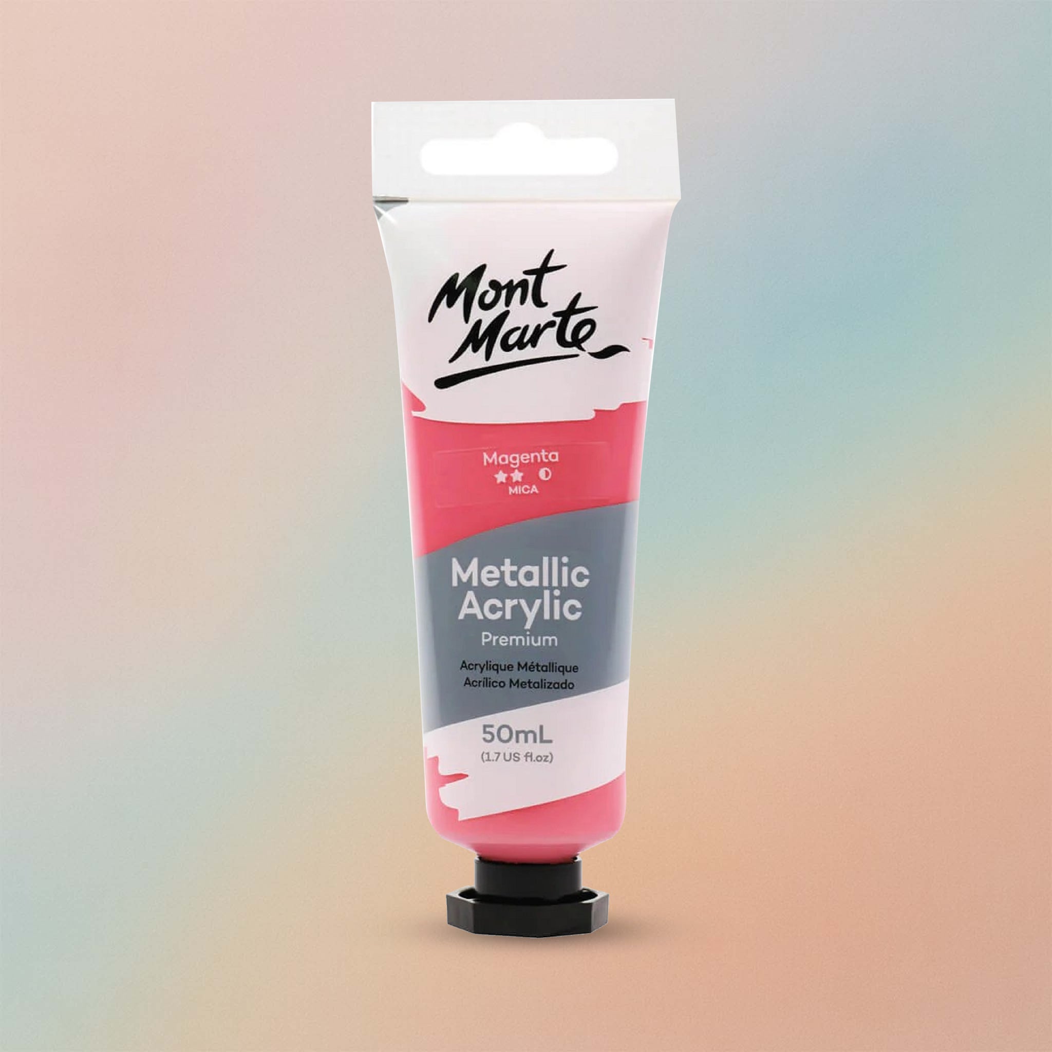Mont Marte Metallic Acrylic Paint Premium 50ml - Magenta