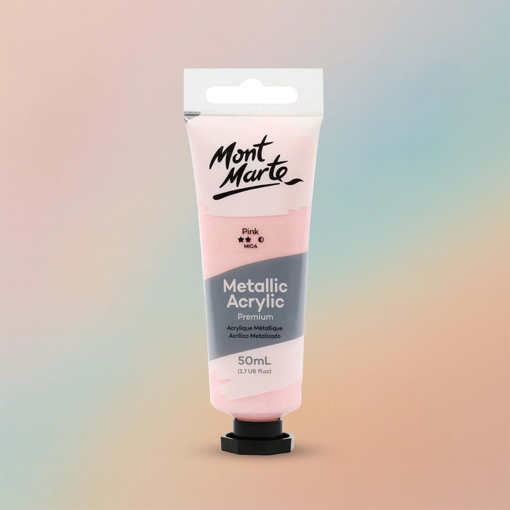 Mont Marte Metallic Acrylic Paint Premium 50ml - Pink