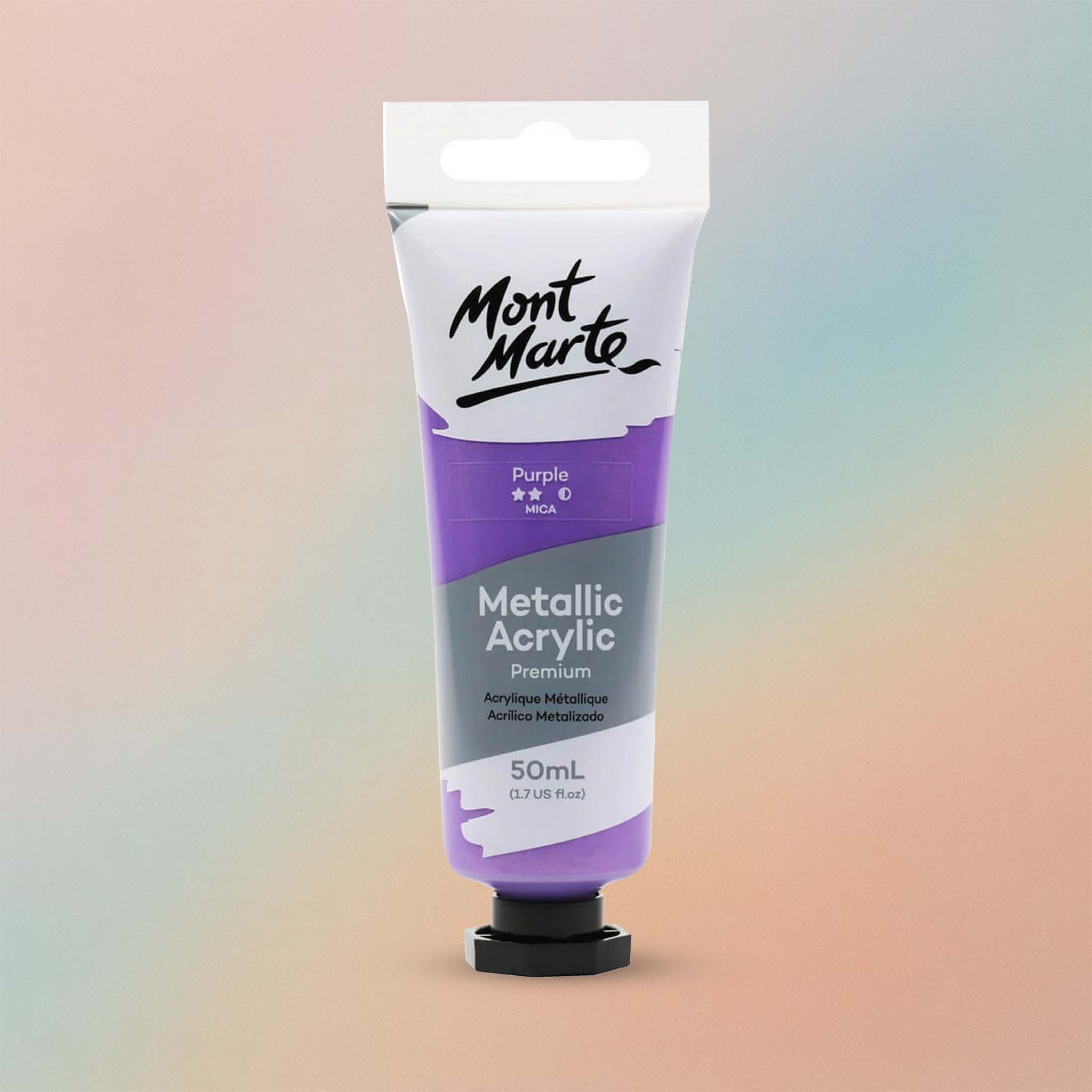 Mont Marte Metallic Acrylic Paint Premium 50ml - Purple